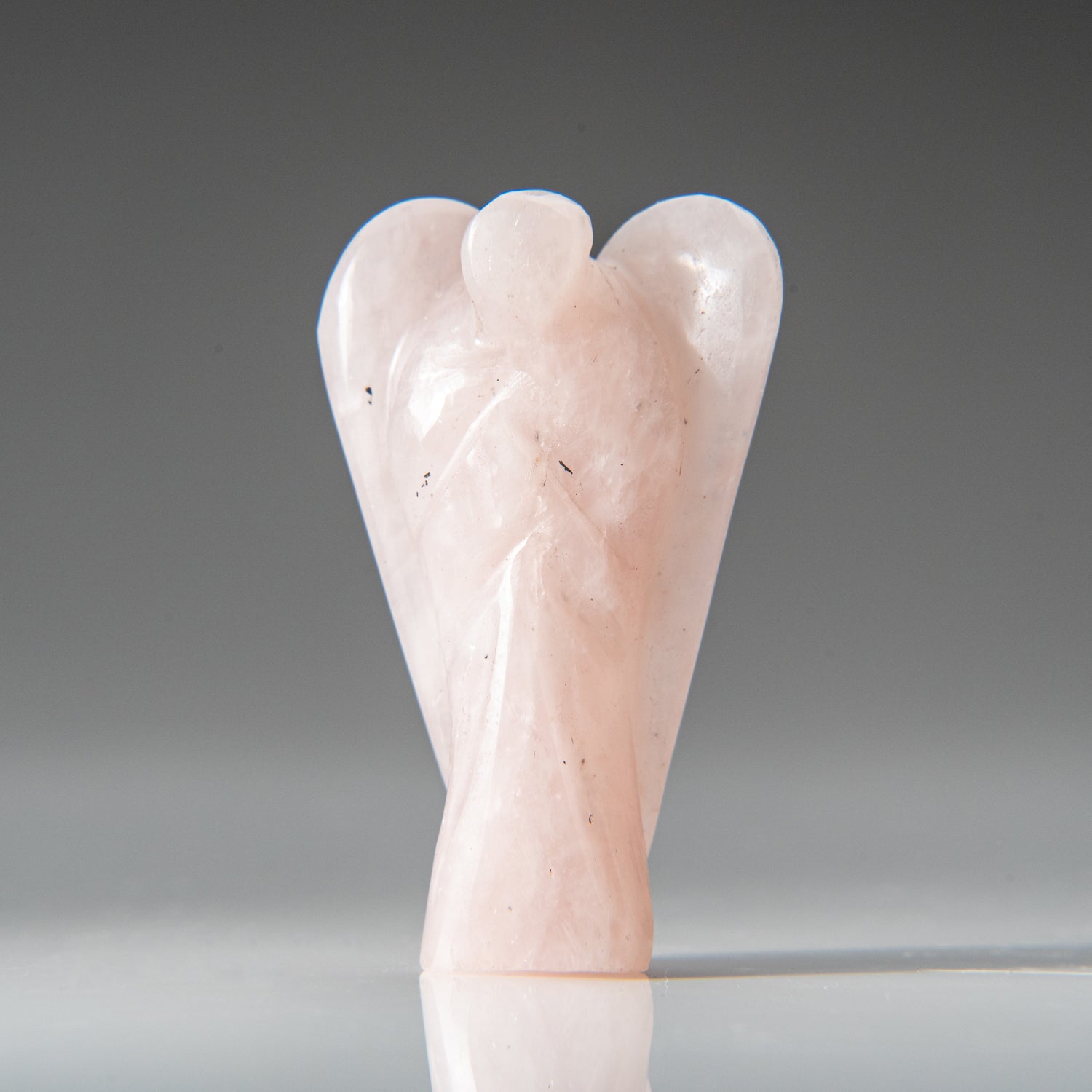 Genuine Polished Rose Quartz Healing Angel Carving (33.3 grams)