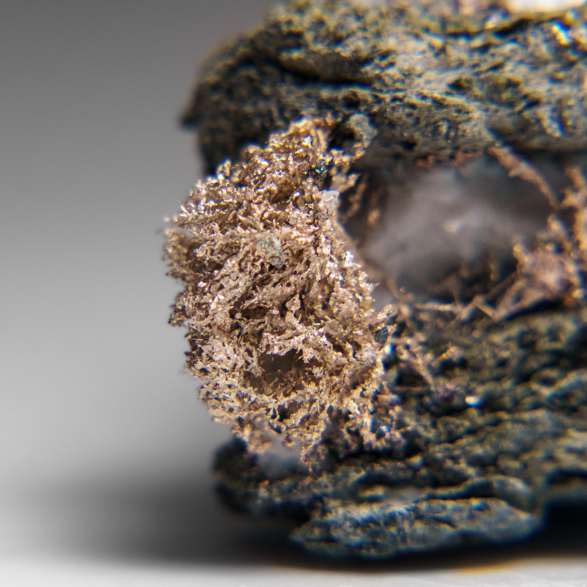 Native Silver on Calcite Crystal Cluster  Matrix From Bouismas Mine, Zagora, Morocco