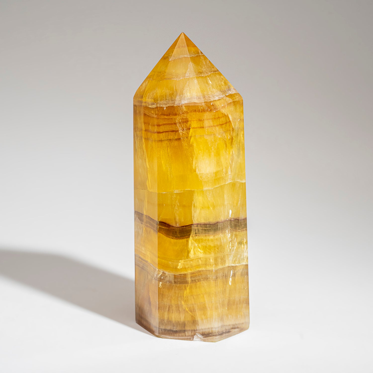 Genuine Polished Yellow Fluorite Point from Argentina (2 lbs)