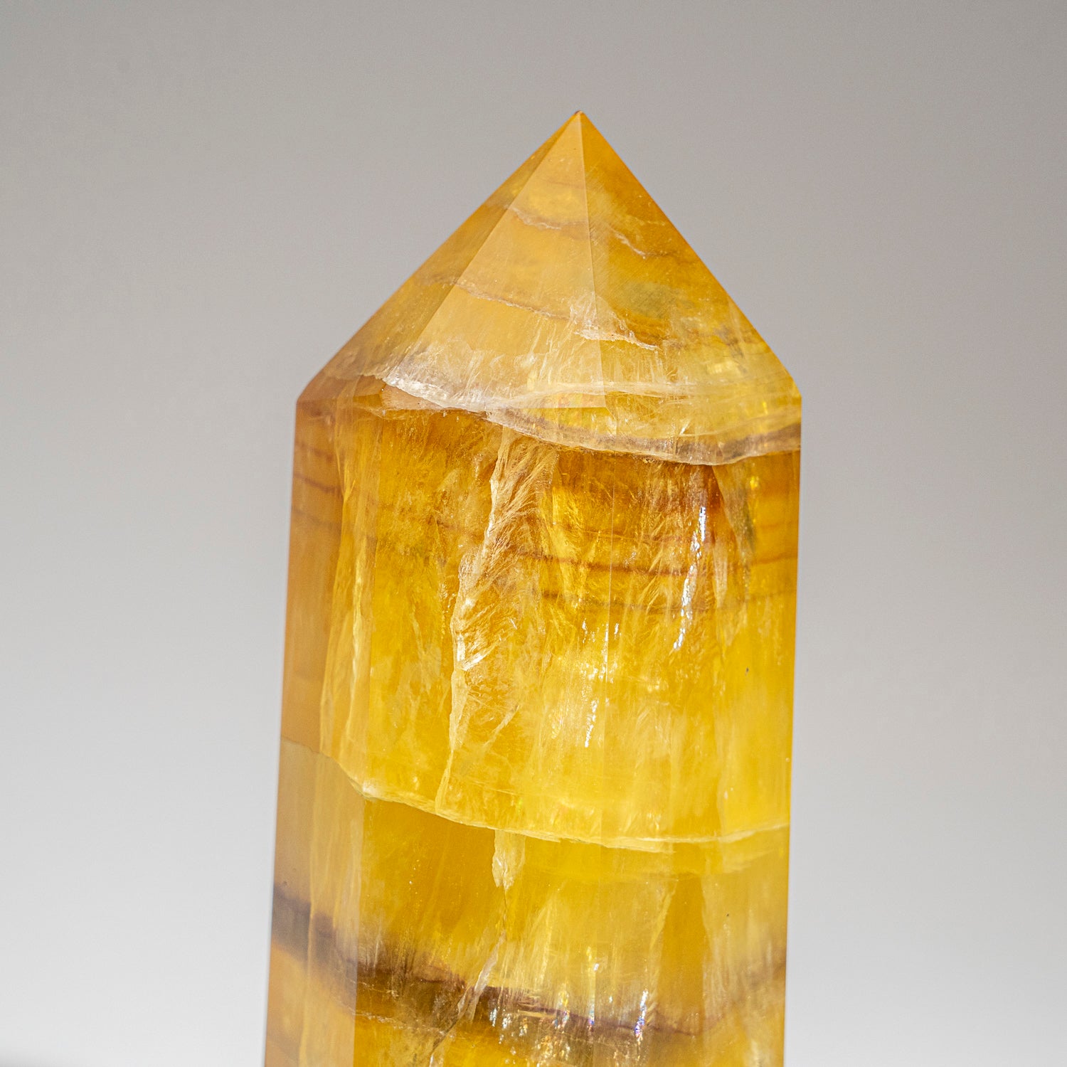 Genuine Polished Yellow Fluorite Point from Argentina (2 lbs)