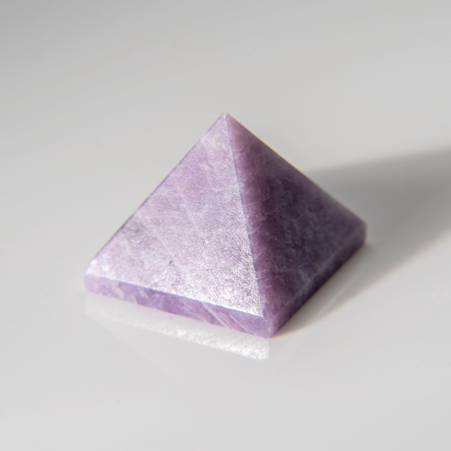 Genuine Polished Mini Lepidolite Gemstone Pyramid (13.3 grams)