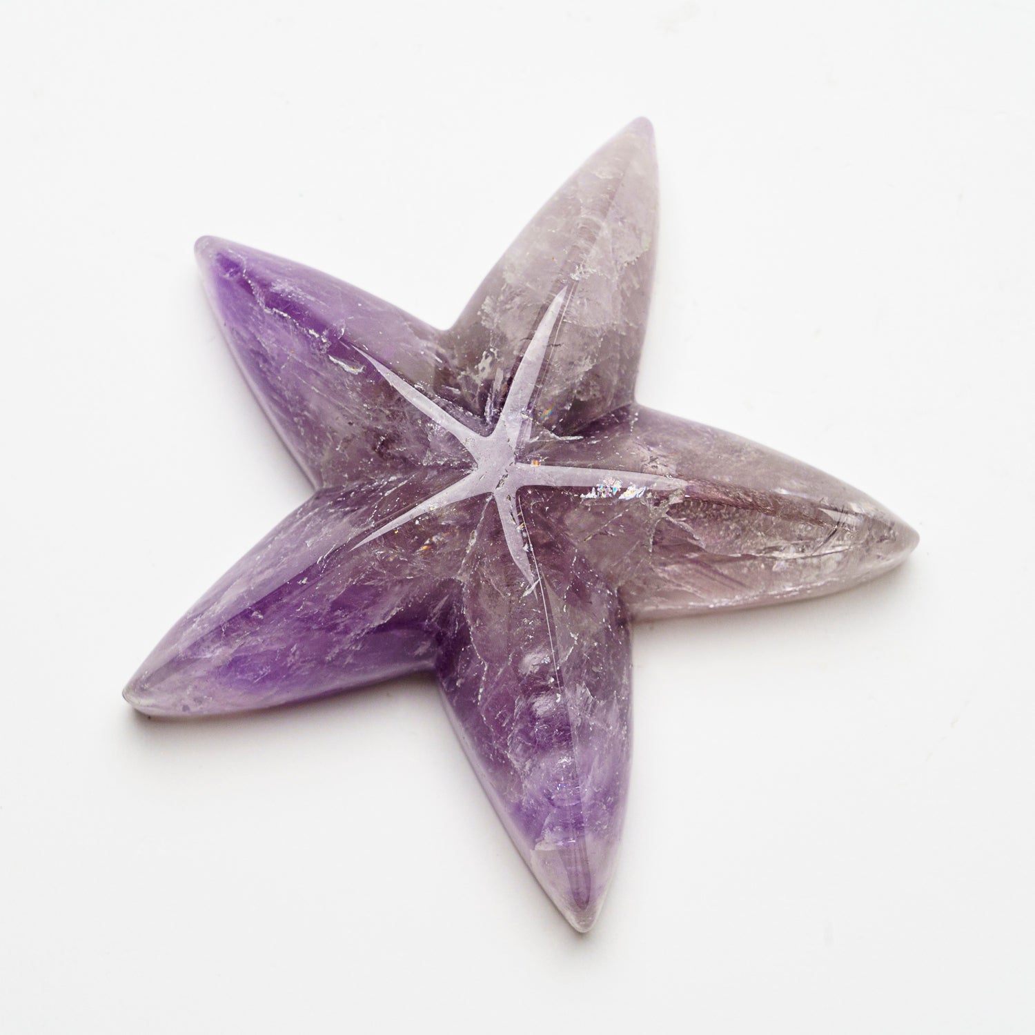 Genuine Polished Amethyst Star Fish