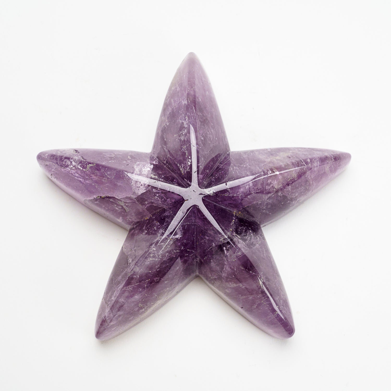 Genuine Polished Amethyst Star Fish