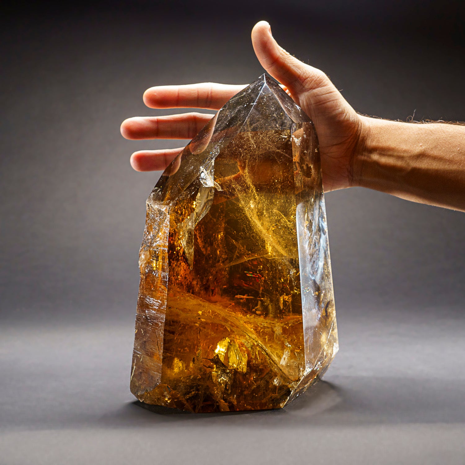 Genuine Large Smoky Quartz Crystal Point From Brazil (12.5 lbs)