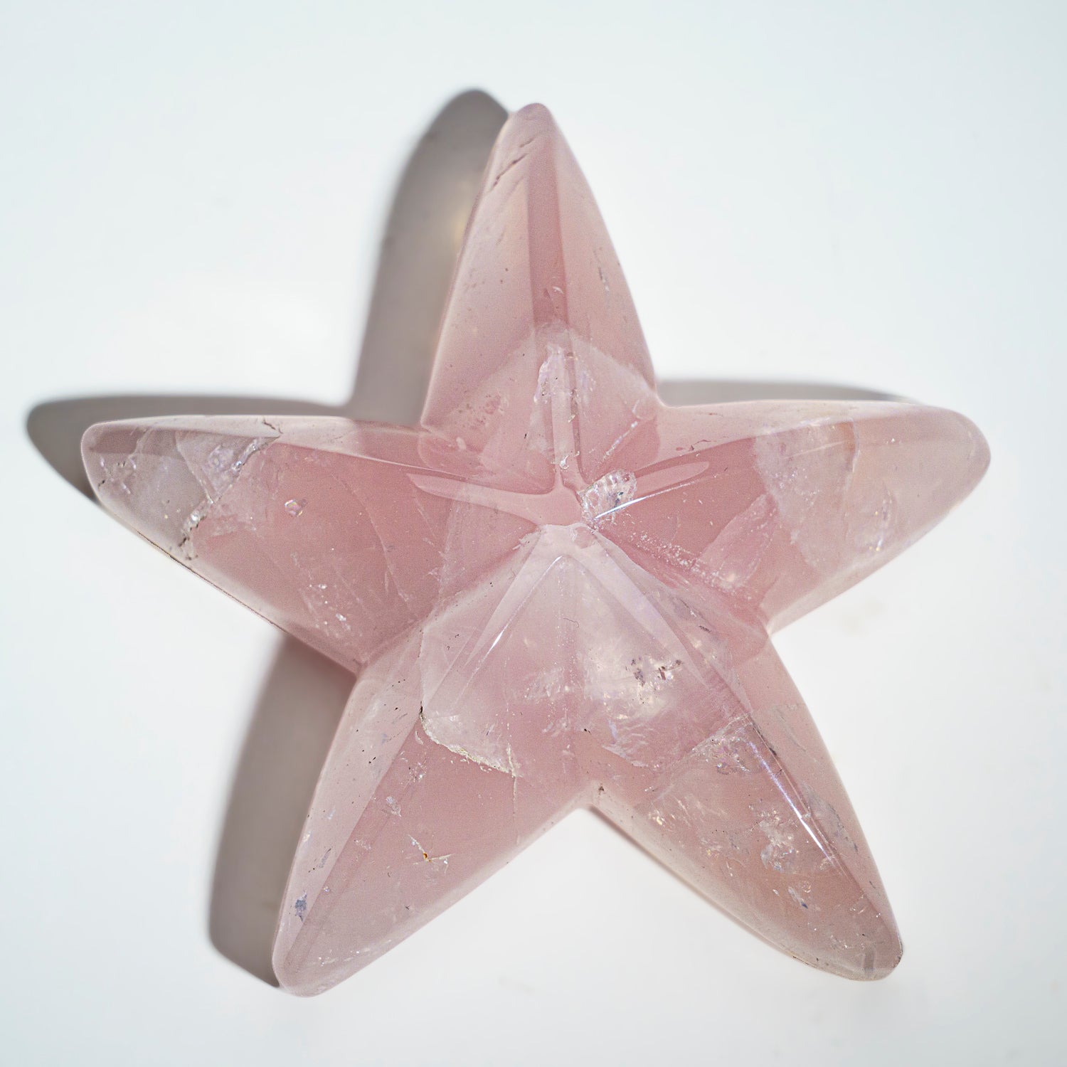 Genuine Polished Rose Quartz Star Fish