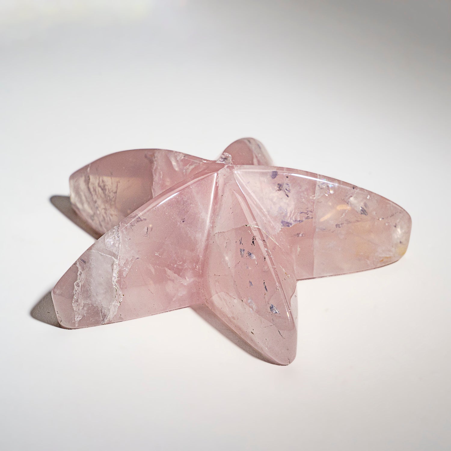 Genuine Polished Rose Quartz Star Fish