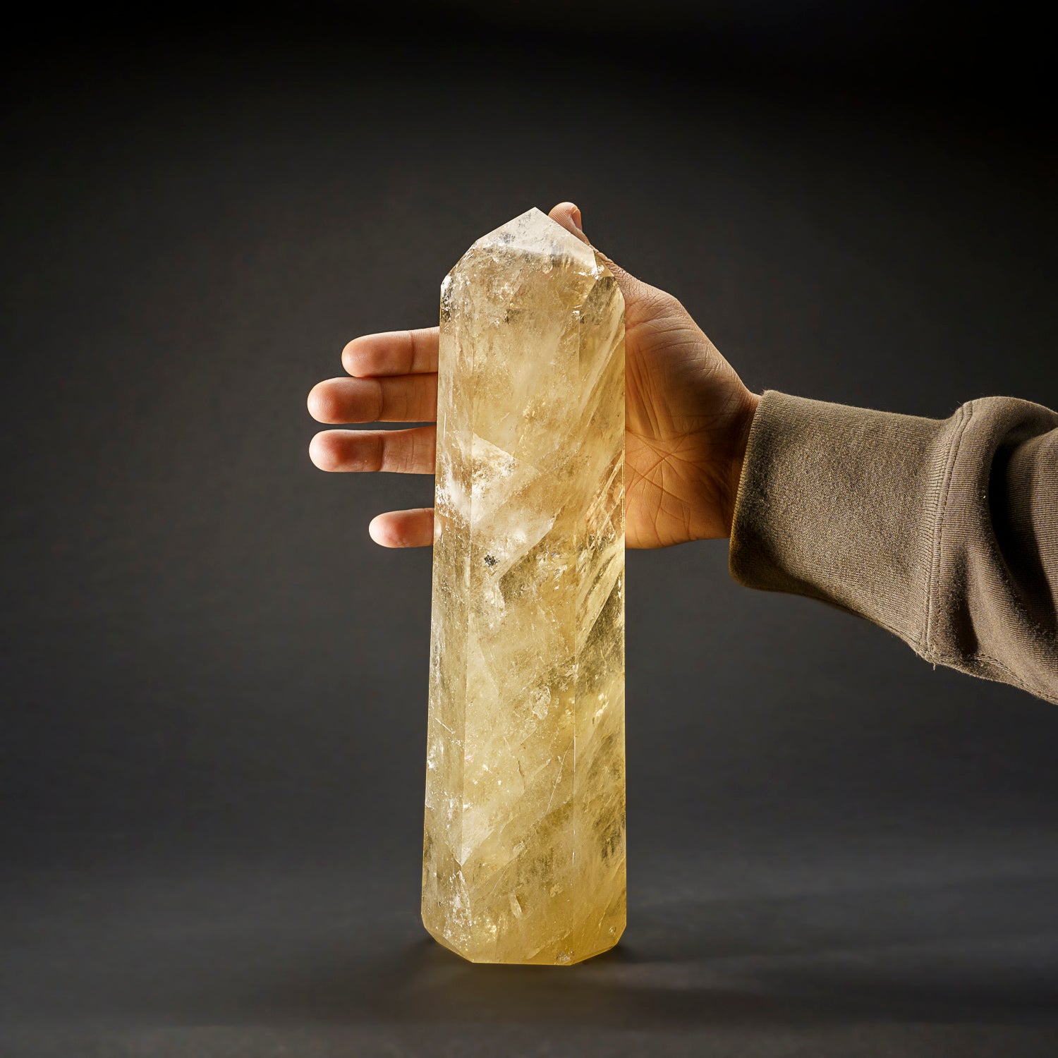 Genuine polished Citrine Crystal Point from Brazil (5.5 lbs)