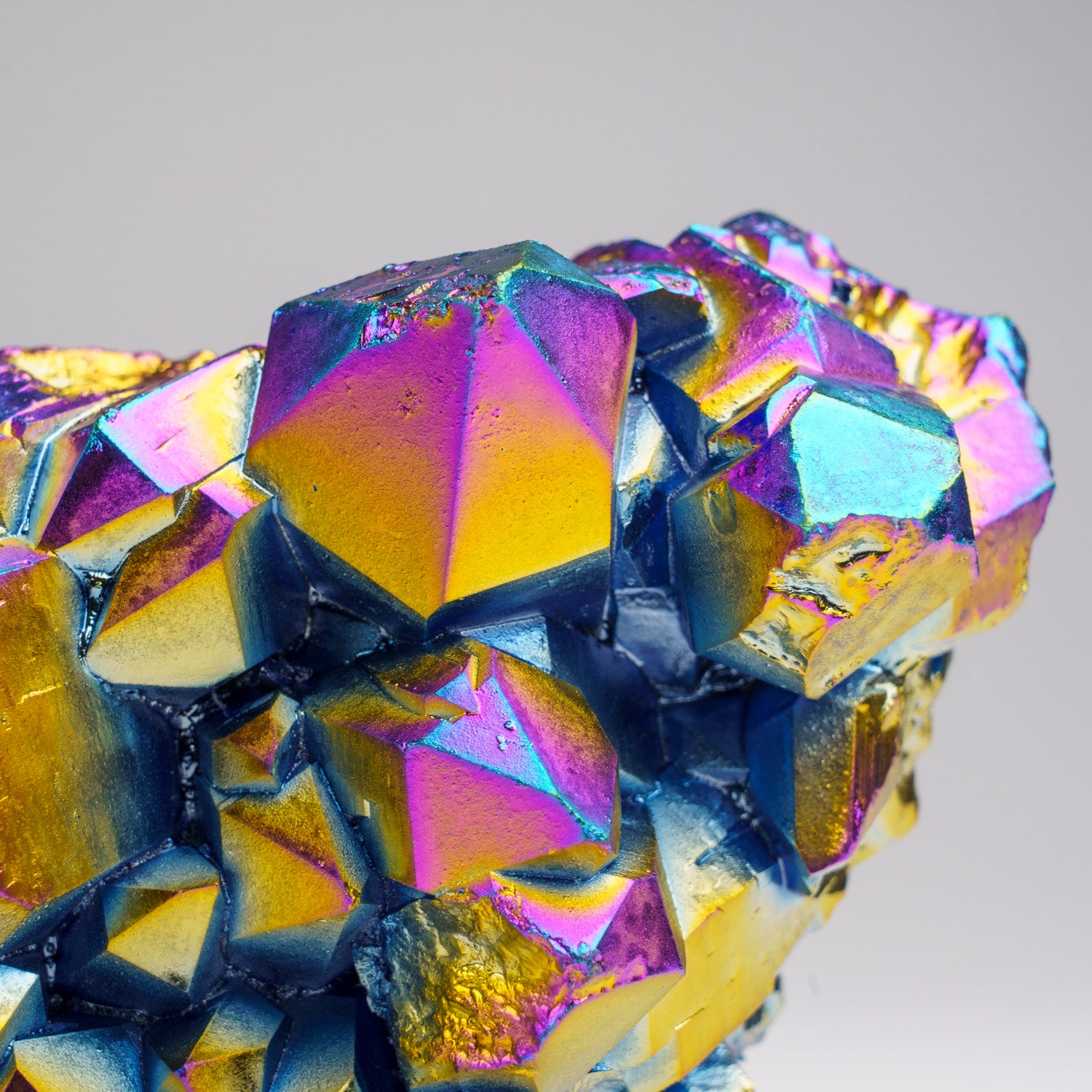 Rainbow Aura Quartz Crystal Cluster (1.6 lbs)