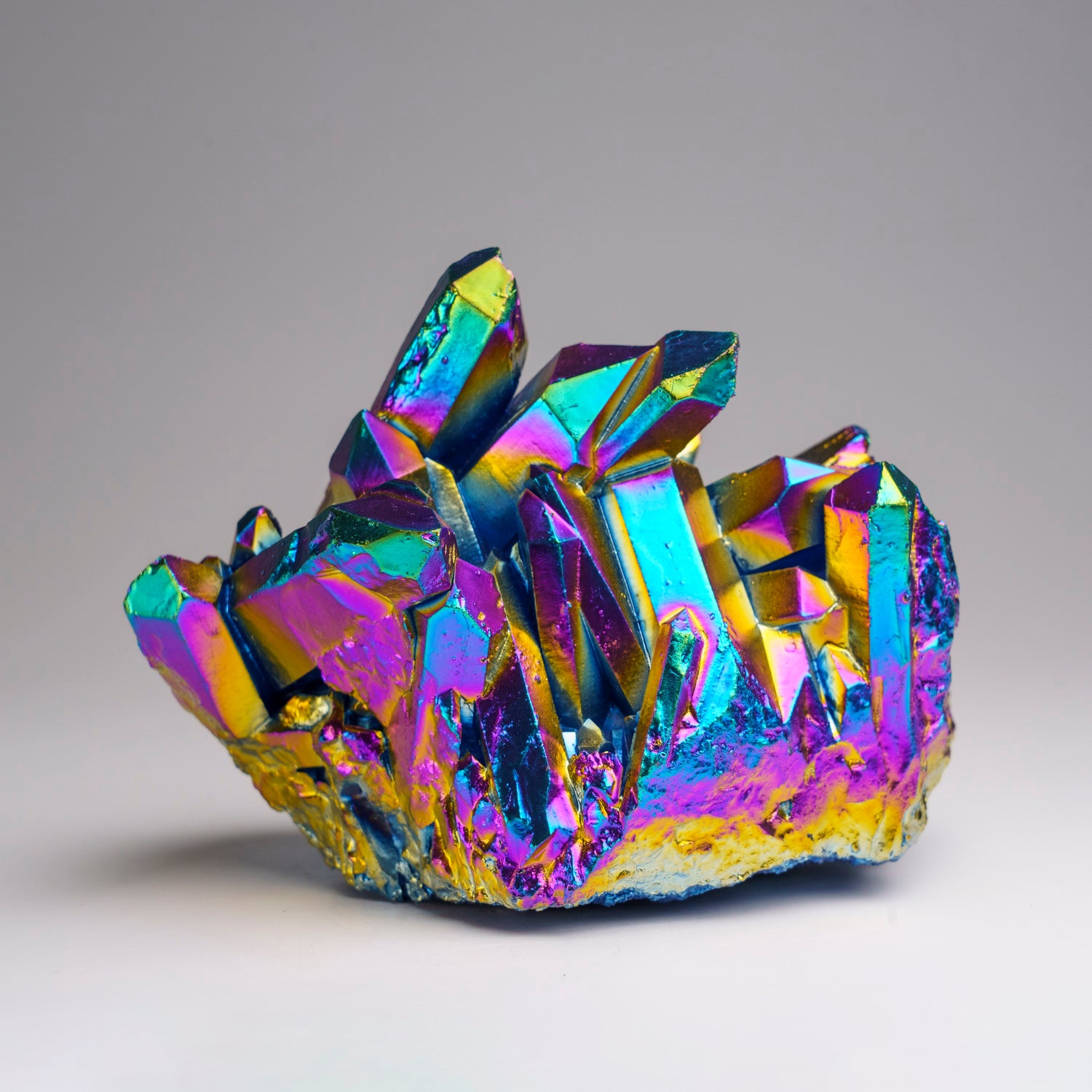 Rainbow Aura Quartz Crystal Cluster (2.3 grams)