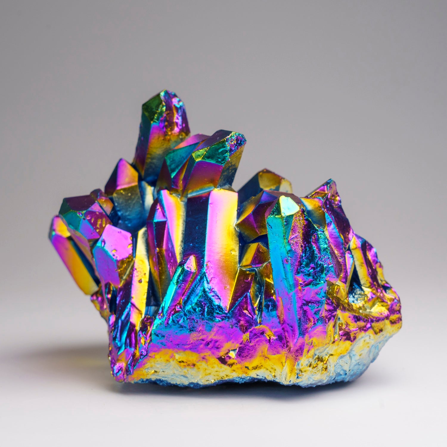 Rainbow Aura Quartz Crystal Cluster (2.3 grams)