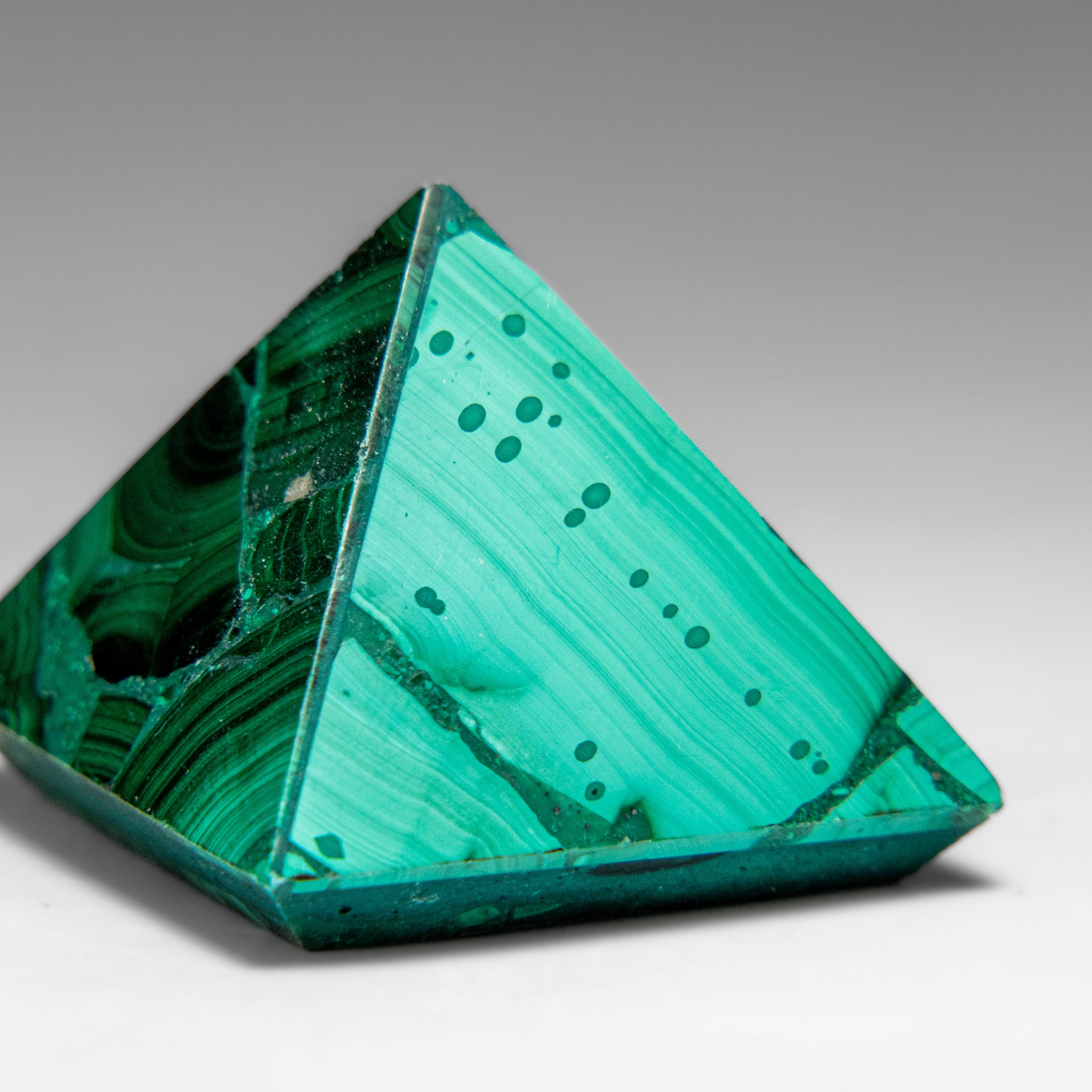 Genuine Polished Malachite Pyramid (71.6 grams)