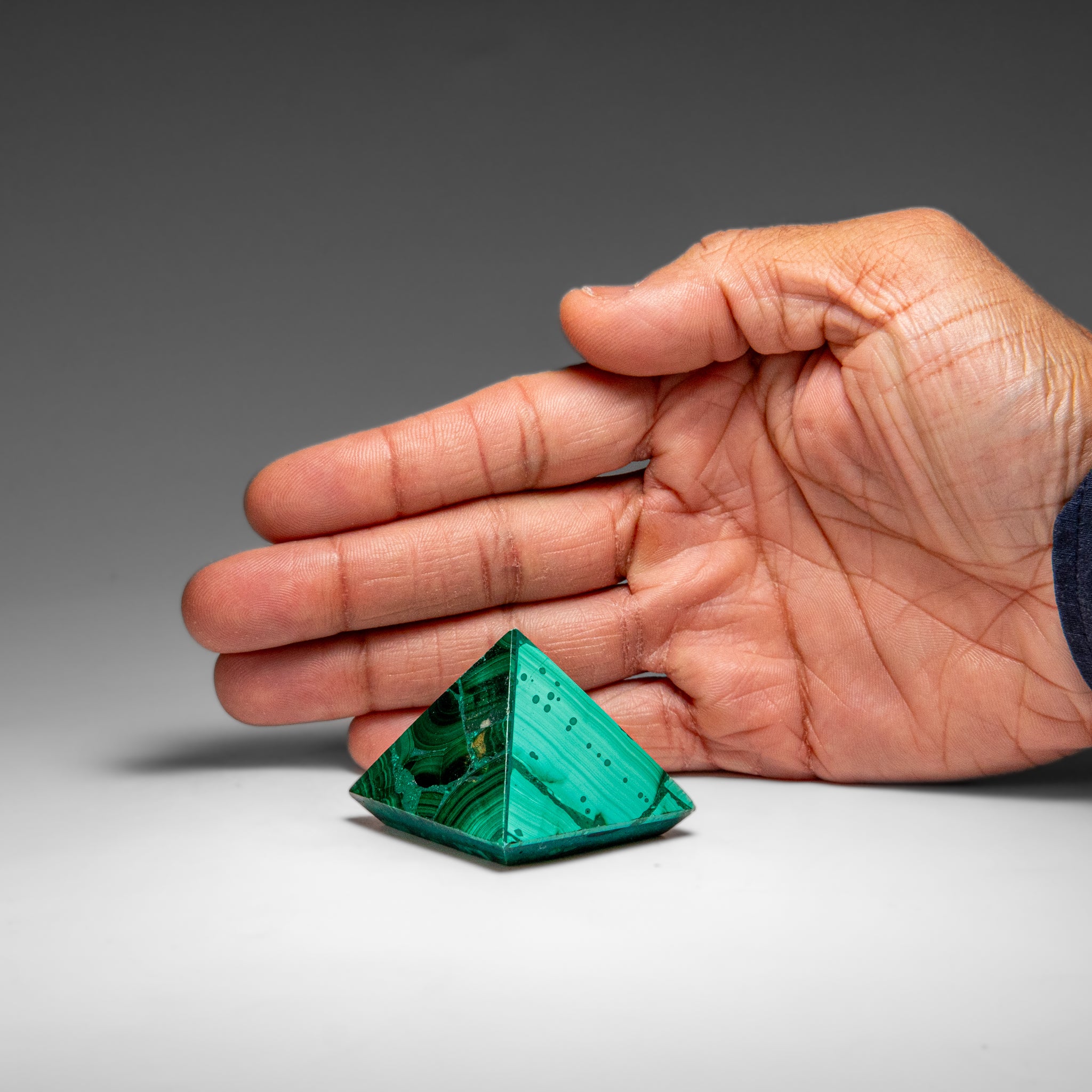 Genuine Polished Malachite Pyramid (71.6 grams)