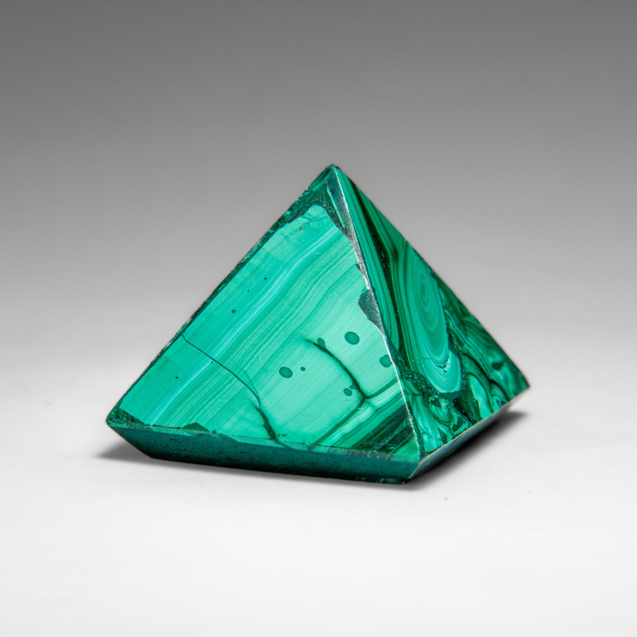 Genuine Polished Malachite Pyramid (82.1 grams)
