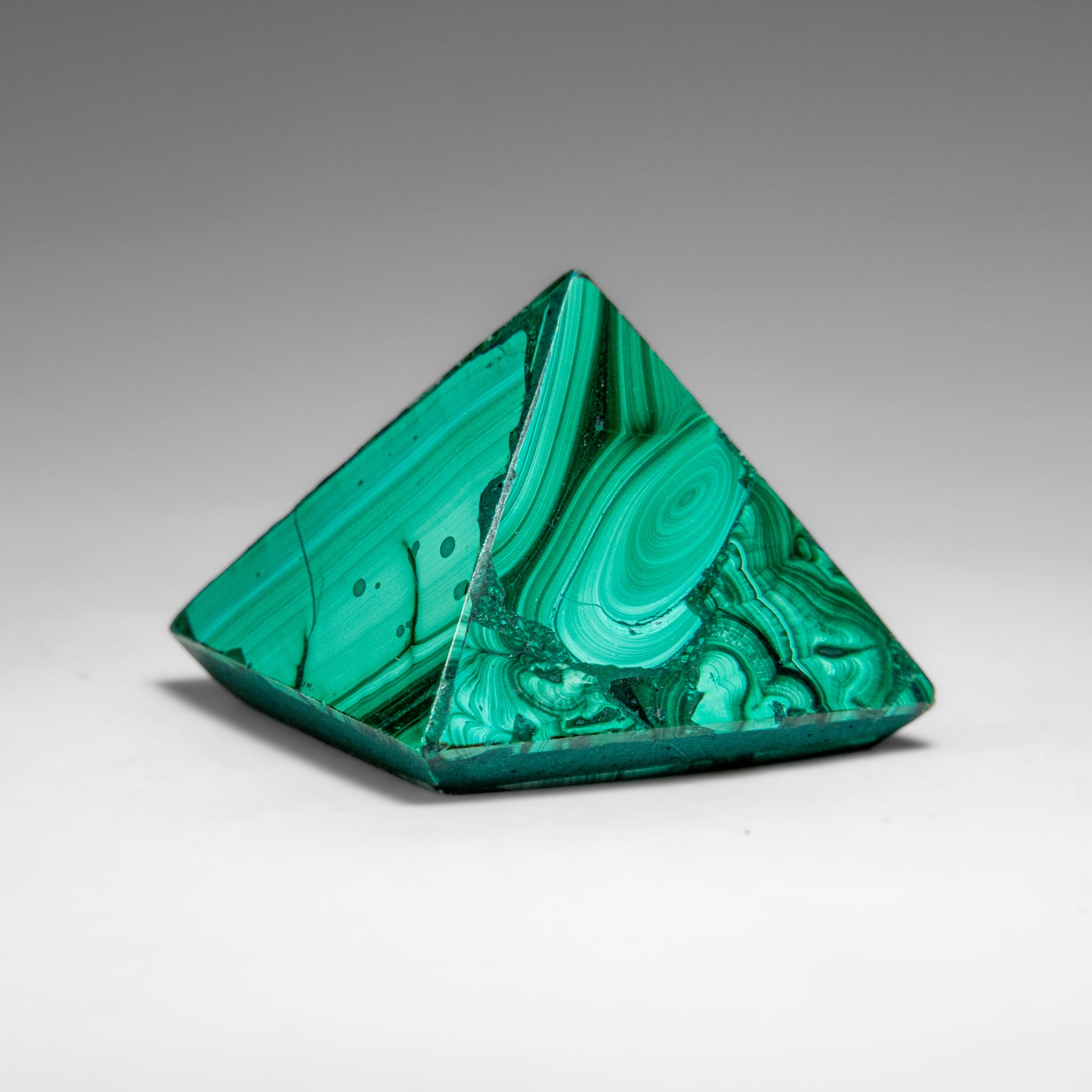Genuine Polished Malachite Pyramid (82.1 grams)