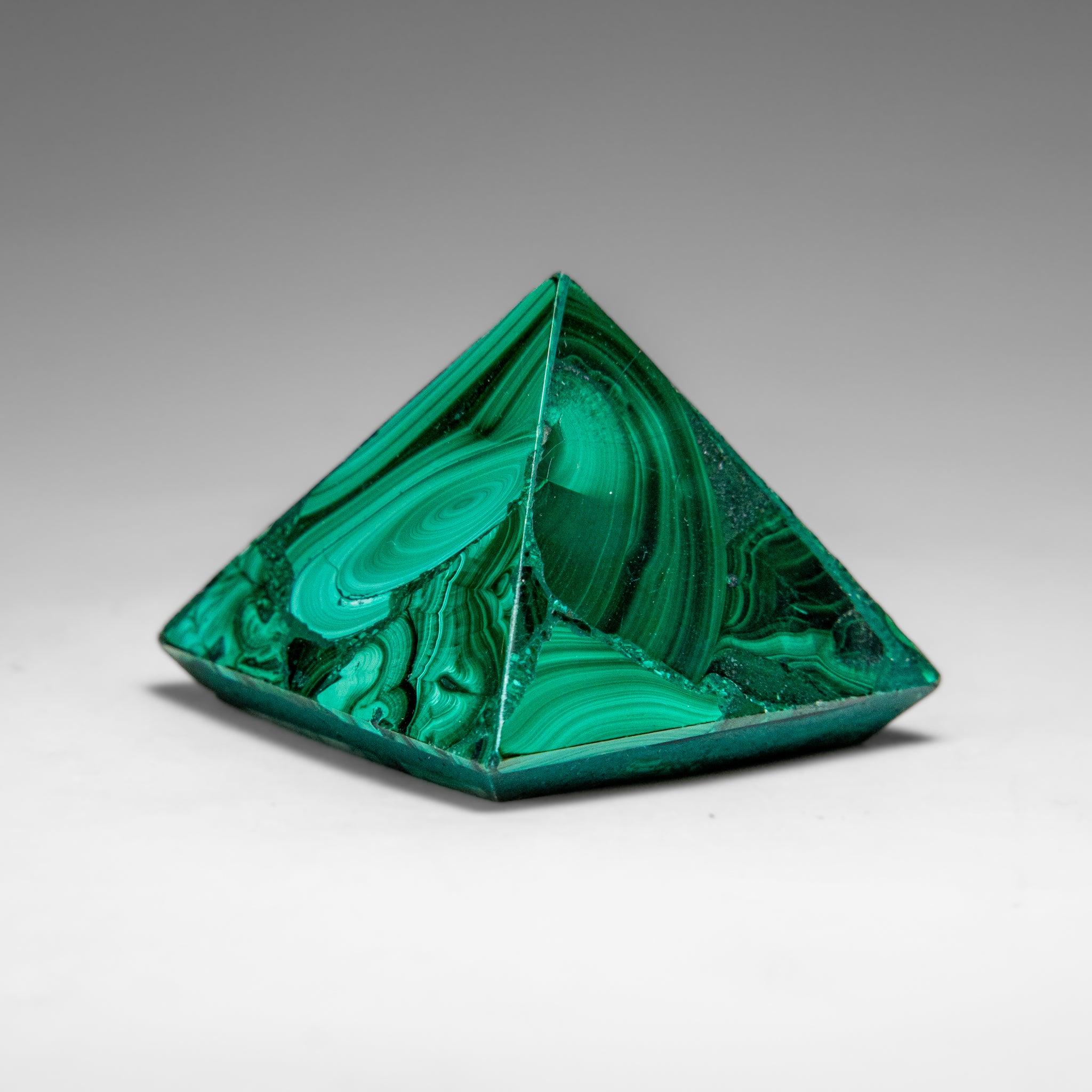 Genuine Polished Malachite Pyramid (82.1 grams)