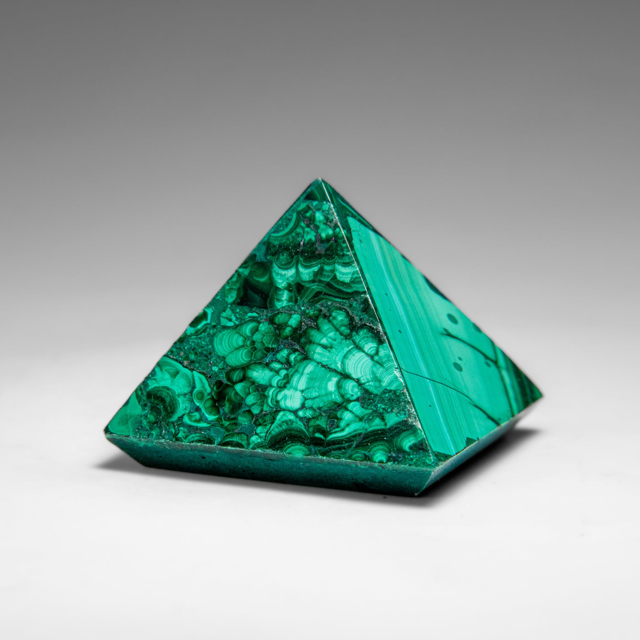 Genuine Polished Malachite Pyramid (82.1 grams)