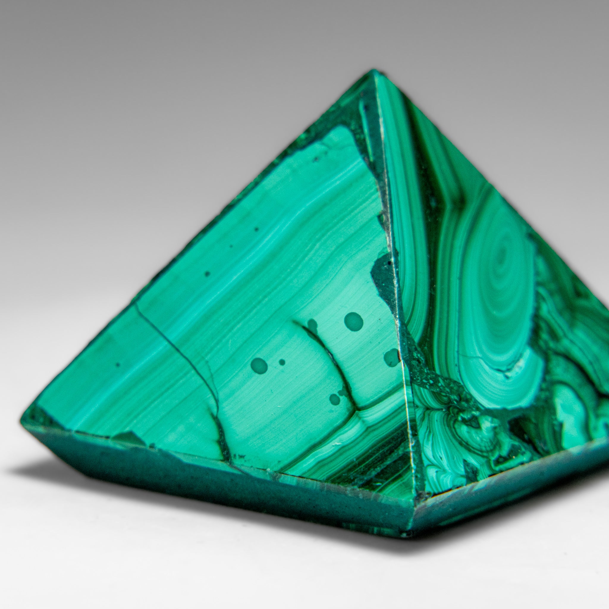 Genuine Polished Malachite Pyramid (82.1 grams)