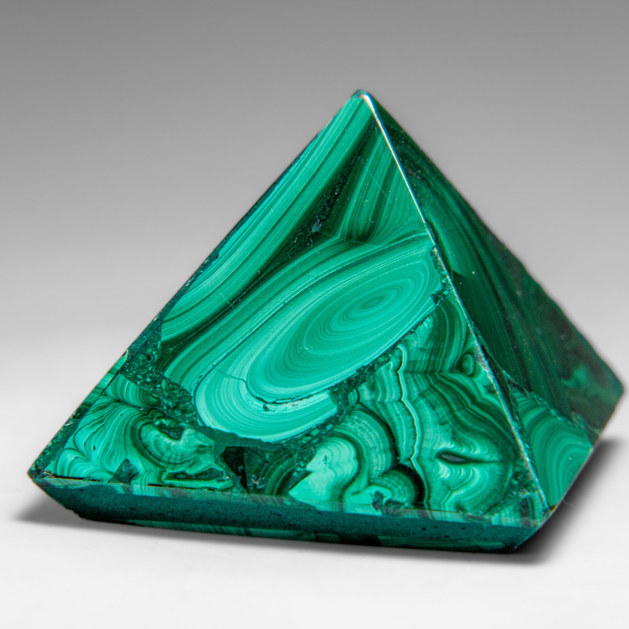 Genuine Polished Malachite Pyramid (82.1 grams)