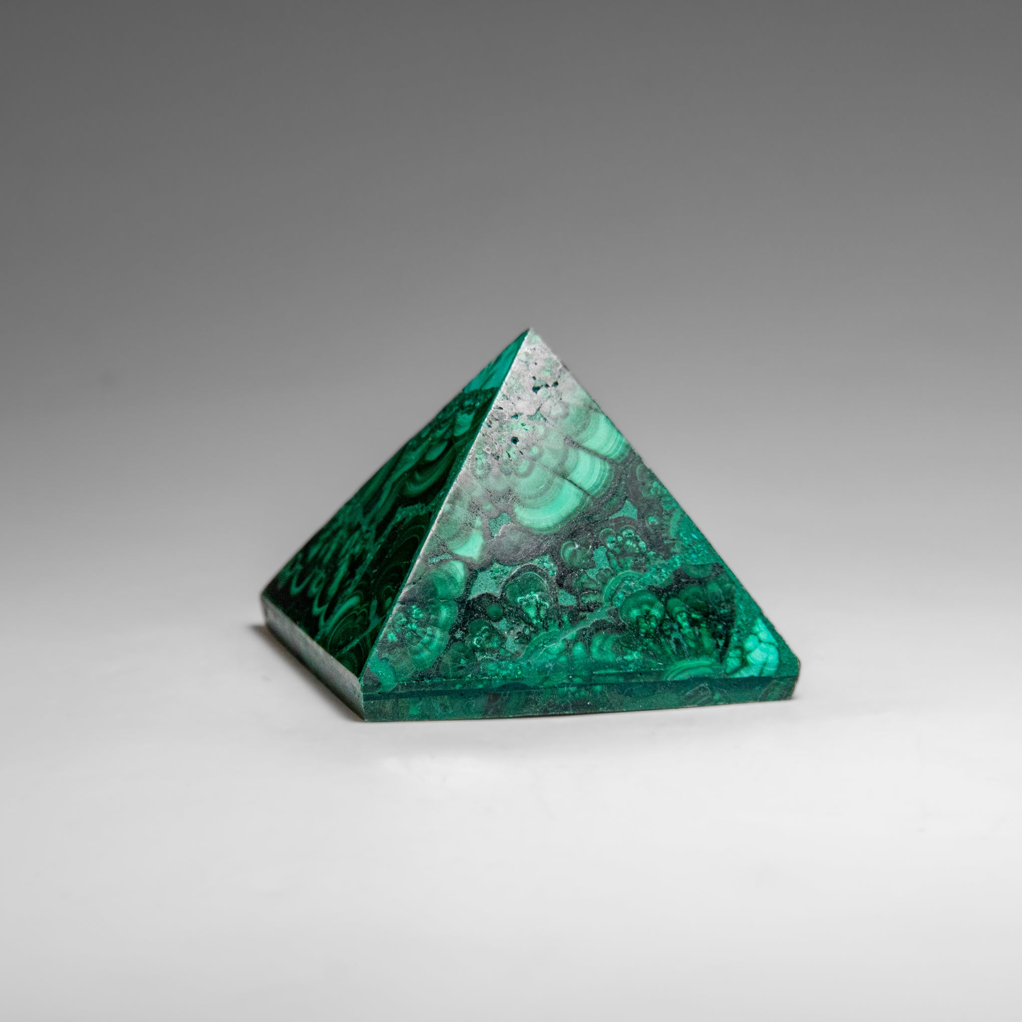 Genuine Polished Malachite Pyramid (97.6 grams)