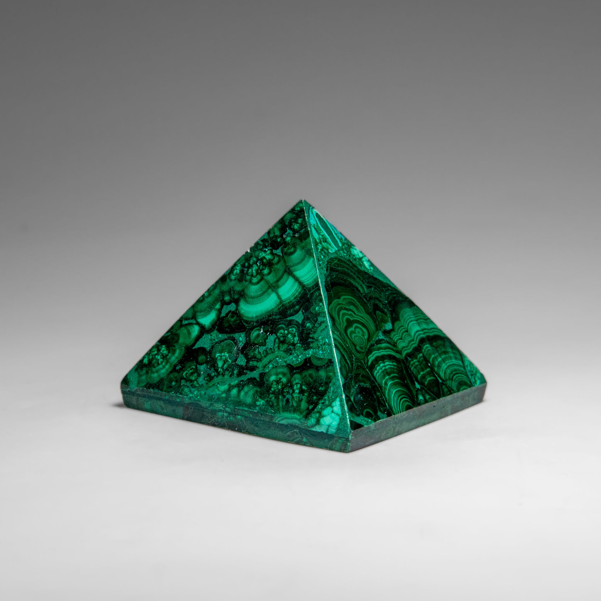 Genuine Polished Malachite Pyramid (97.6 grams)