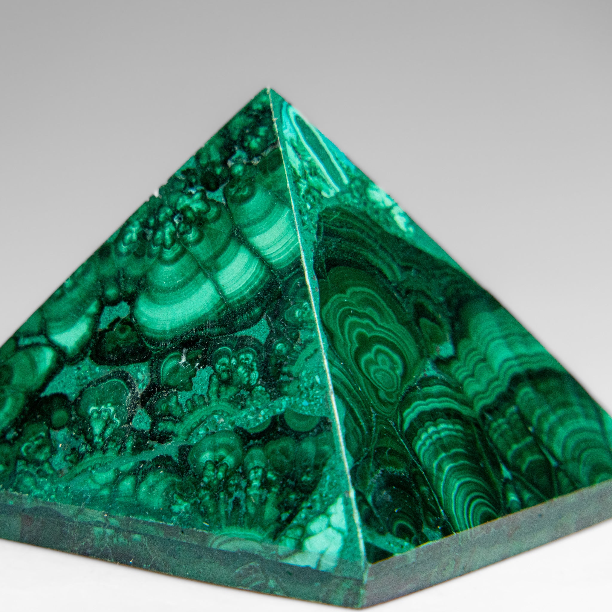 Genuine Polished Malachite Pyramid (97.6 grams)