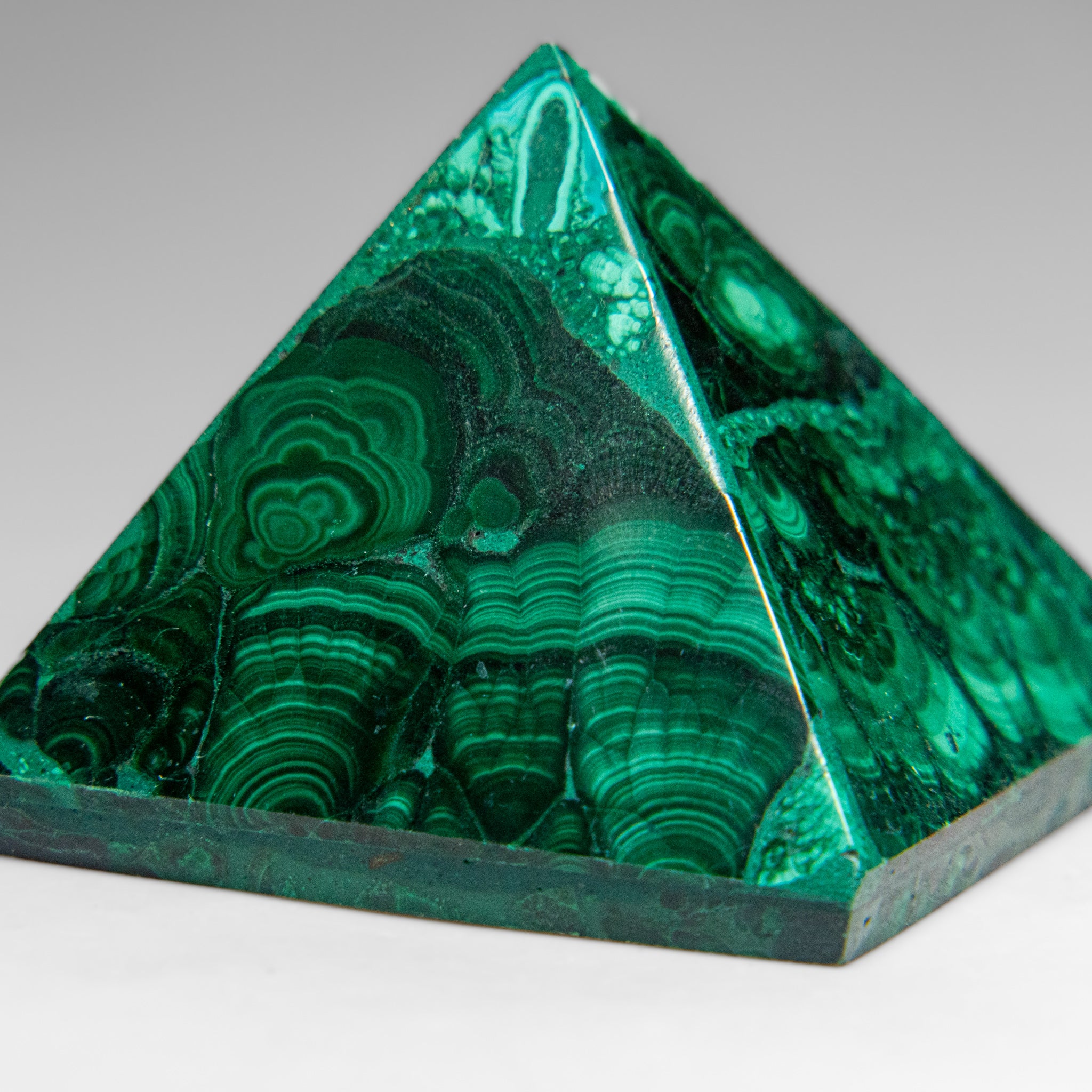 Genuine Polished Malachite Pyramid (97.6 grams)