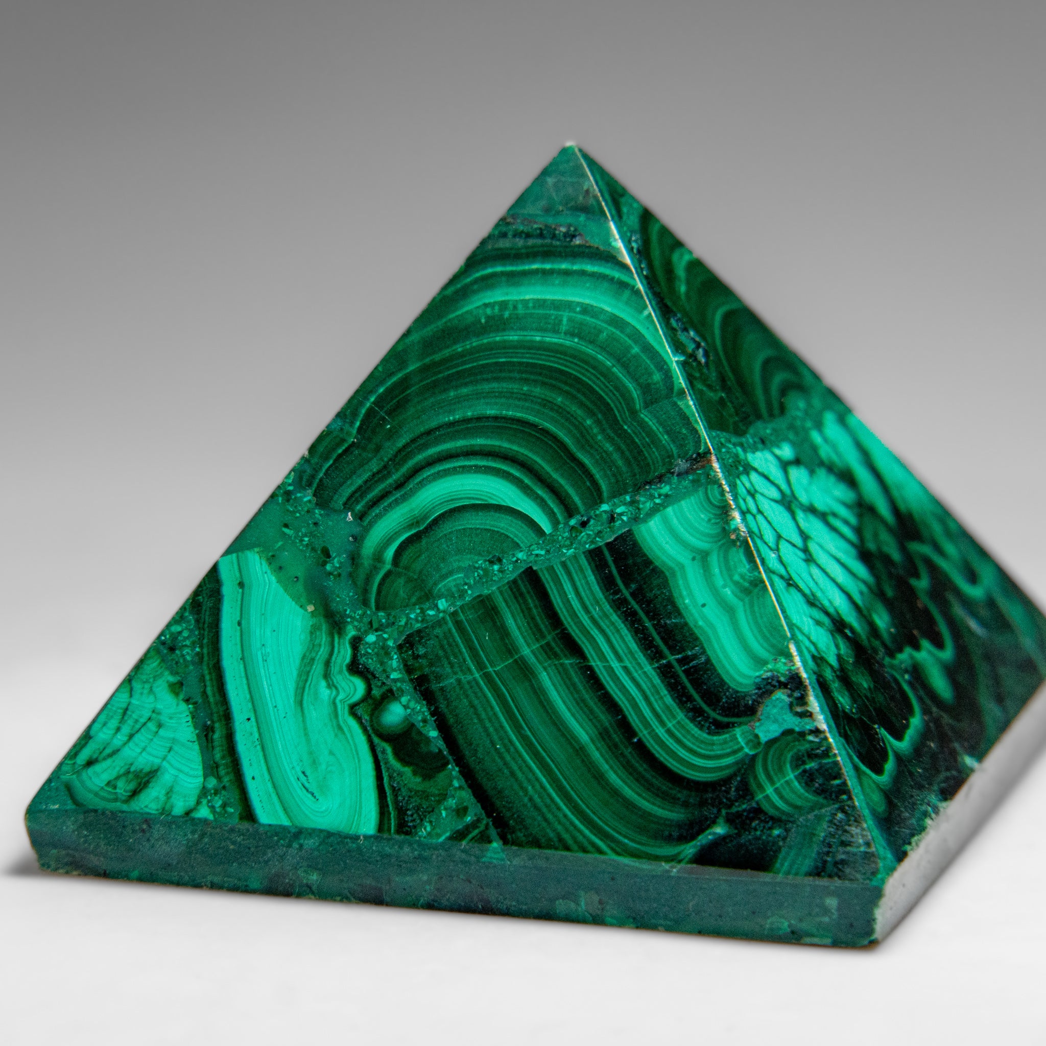 Genuine Polished Malachite Pyramid (87.2 grams)