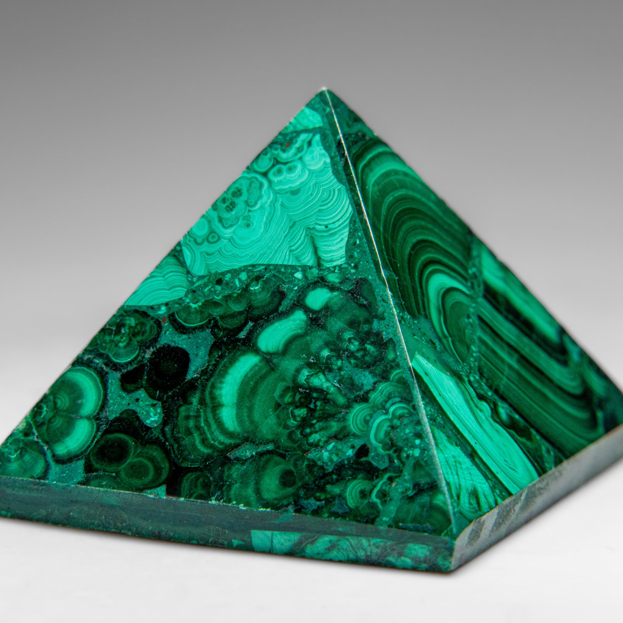 Genuine Polished Malachite Pyramid (87.2 grams)