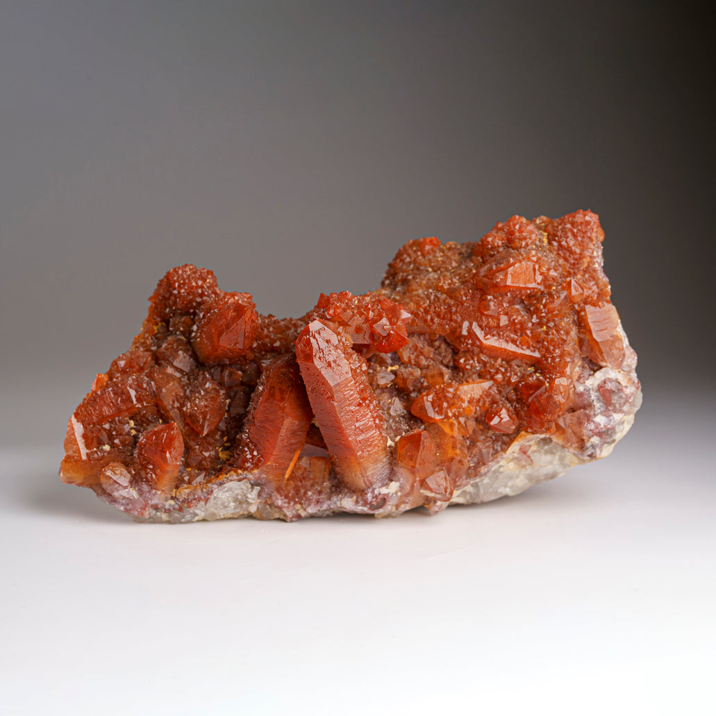 Red Quartz Hematite crystal cluster From Morocco lbs)