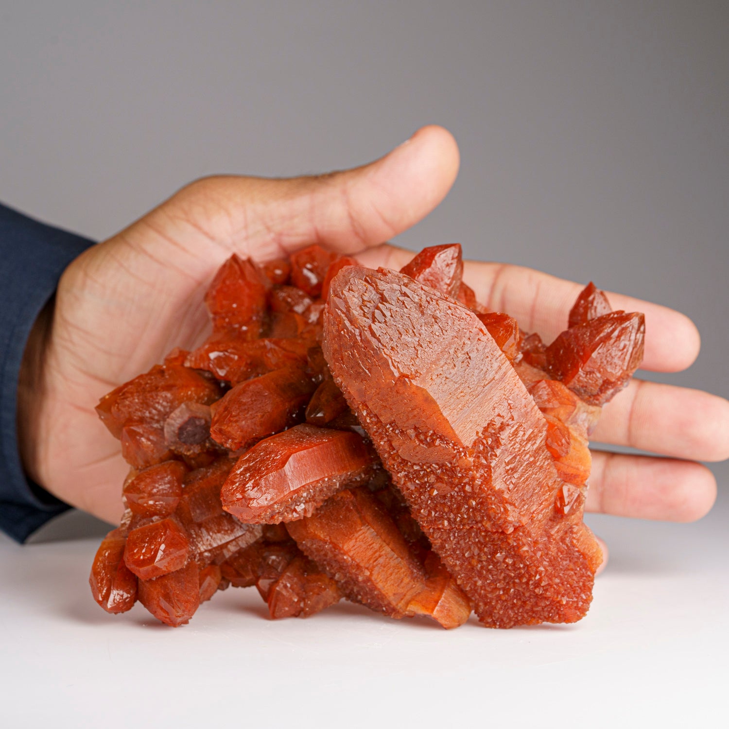 Red Quartz Hematite crystal cluster From Morocco (1.6 lbs)