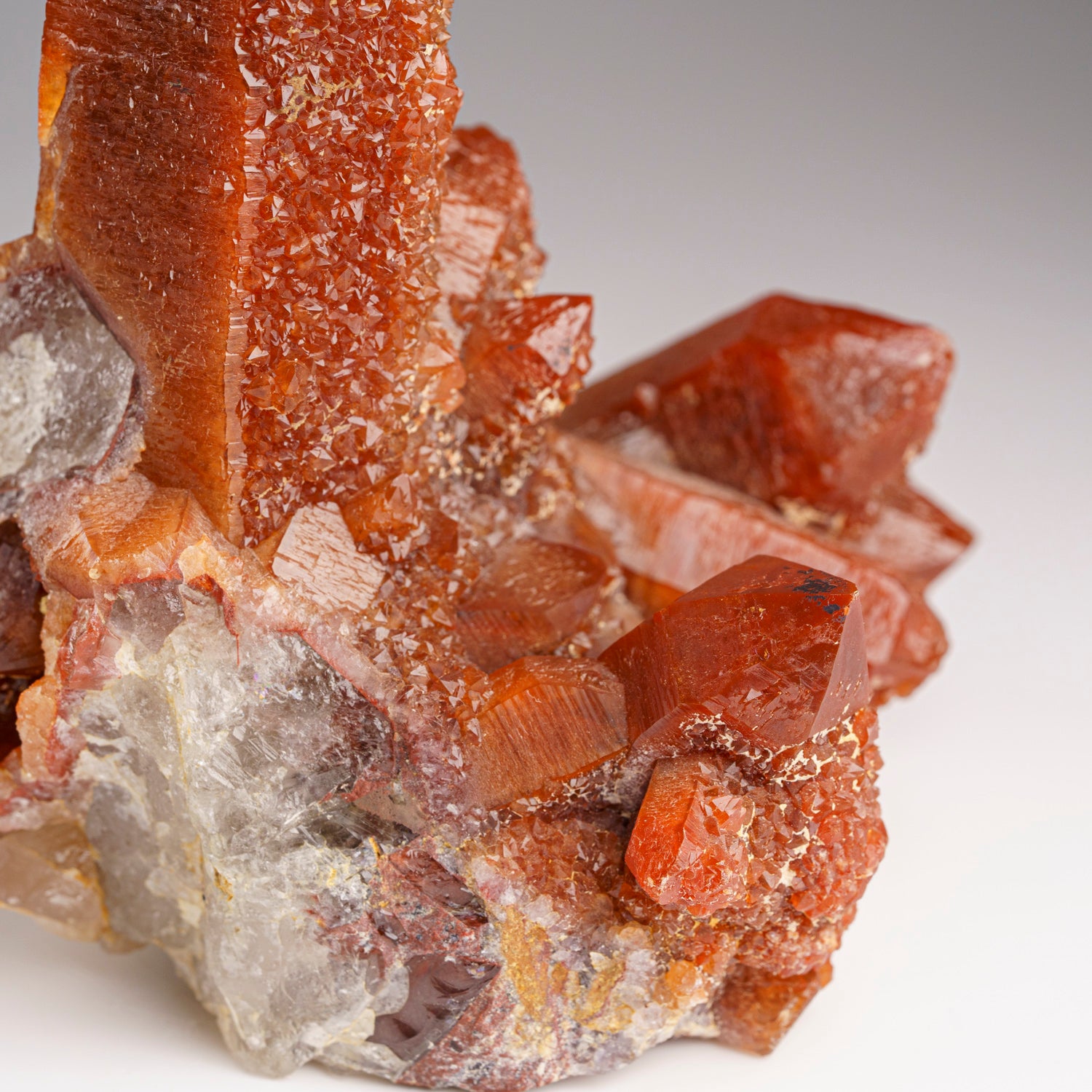 Red Quartz Hematite crystal cluster From Morocco (1.5 lbs)