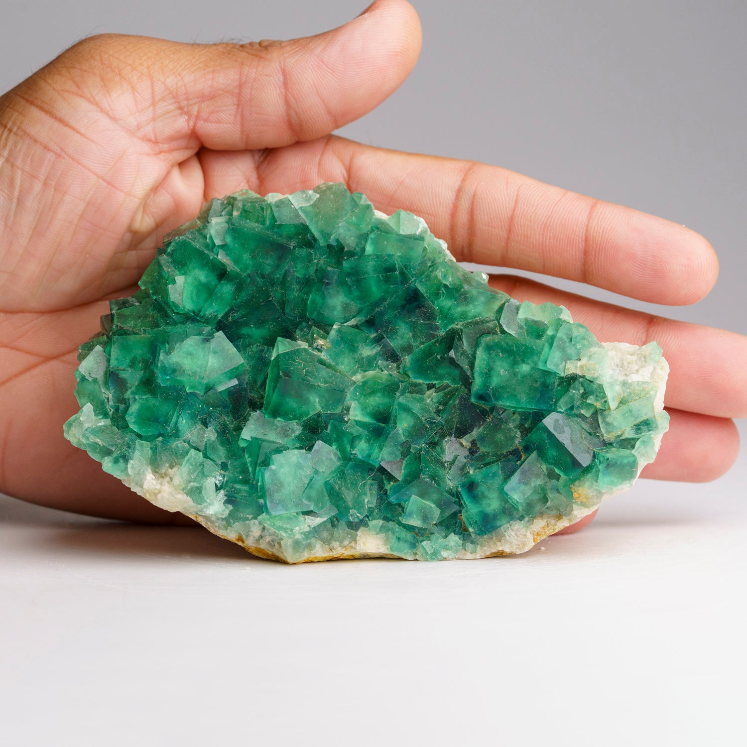 Green Fluorite and Calcite from Shanhua Pu Mine, Xianghualing, Hunan Province, China