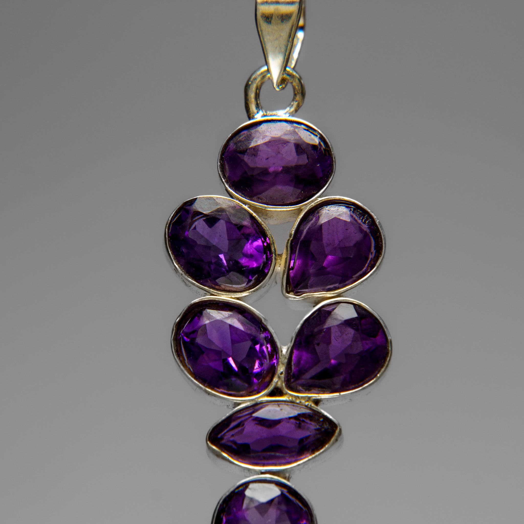 Sterling Silver Amethyst Gemstone Pendant with 18" Sterling Silver Chain