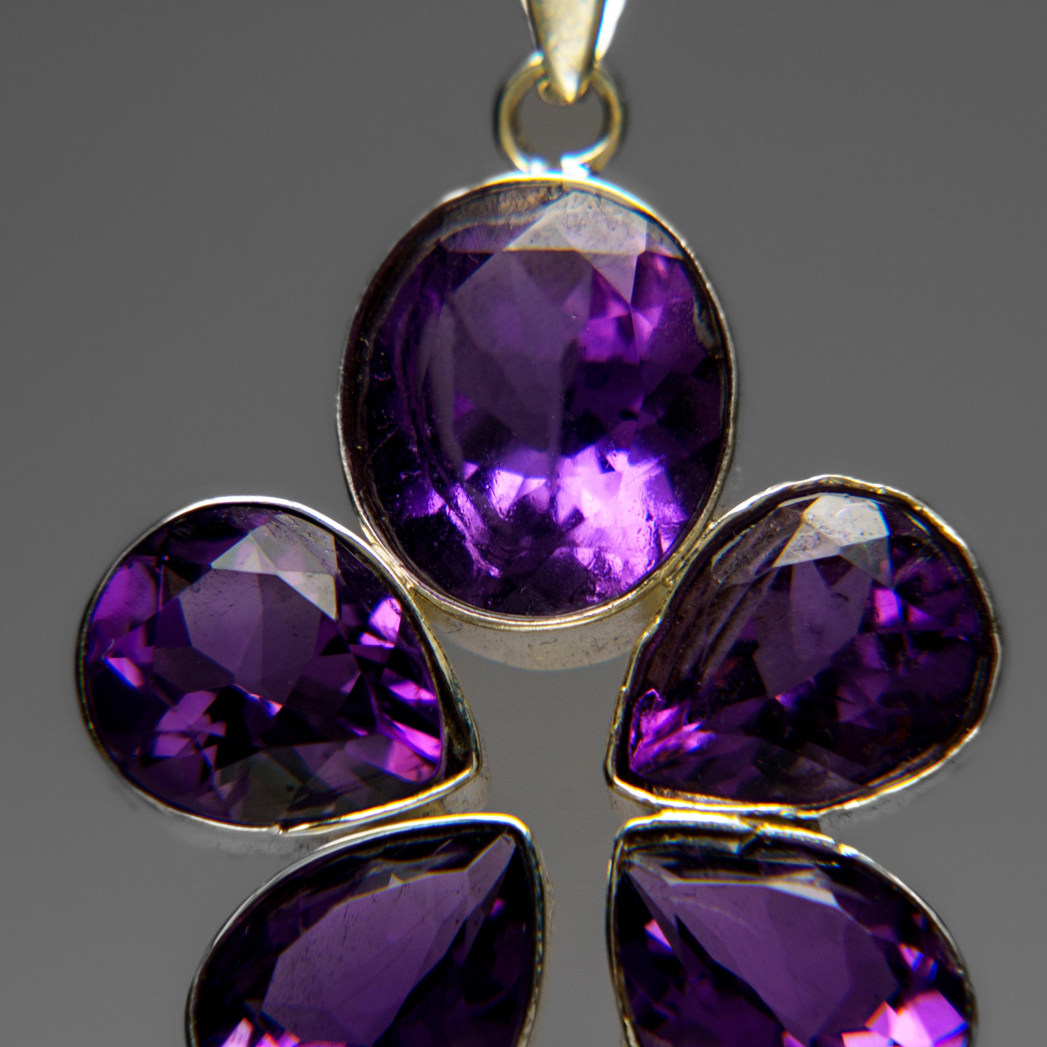 Sterling Silver Amethyst Gemstone Pendant with 18" Sterling Silver Chain