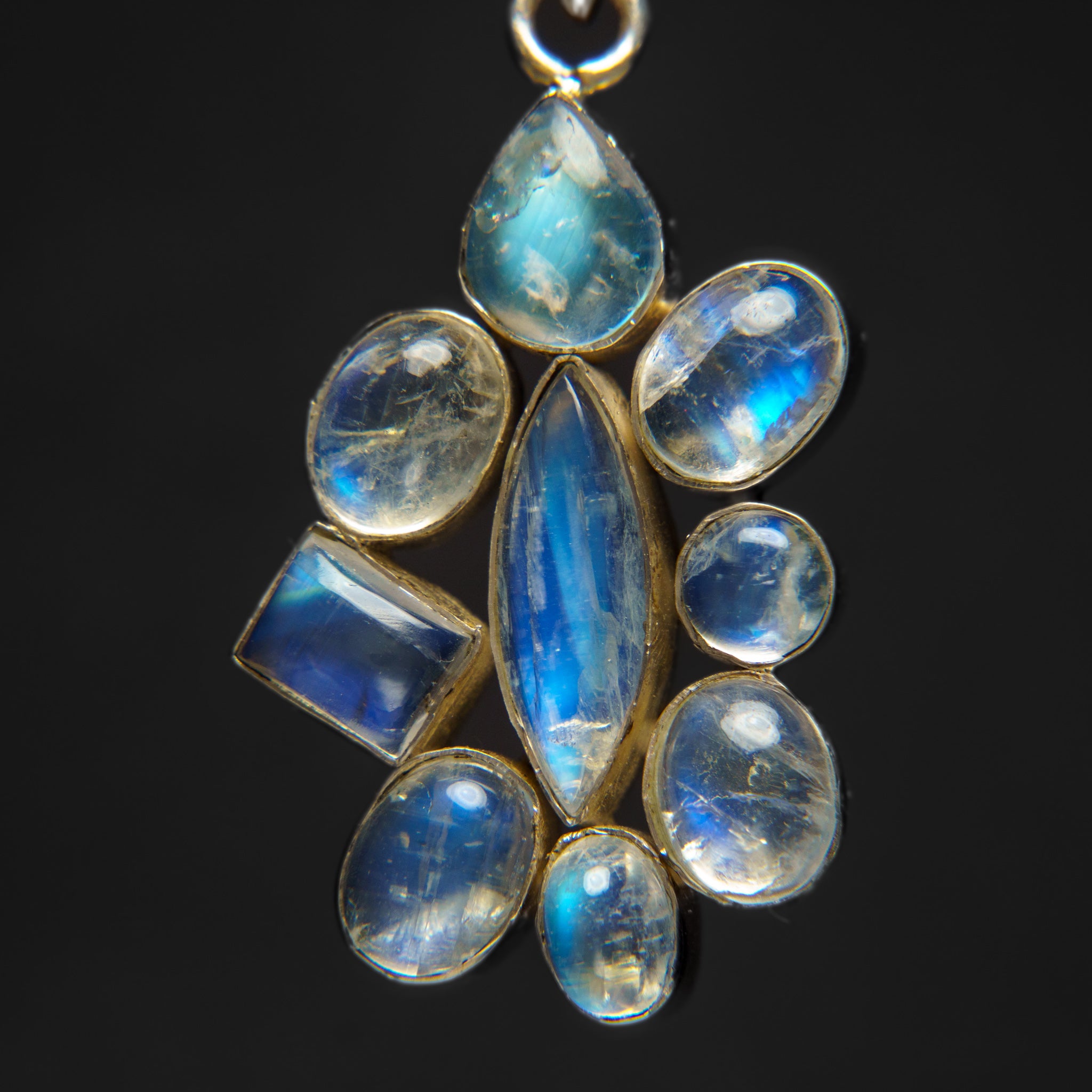 Sterling Silver Moonstone Gemstone Pendant with 18" Sterling Silver Chain