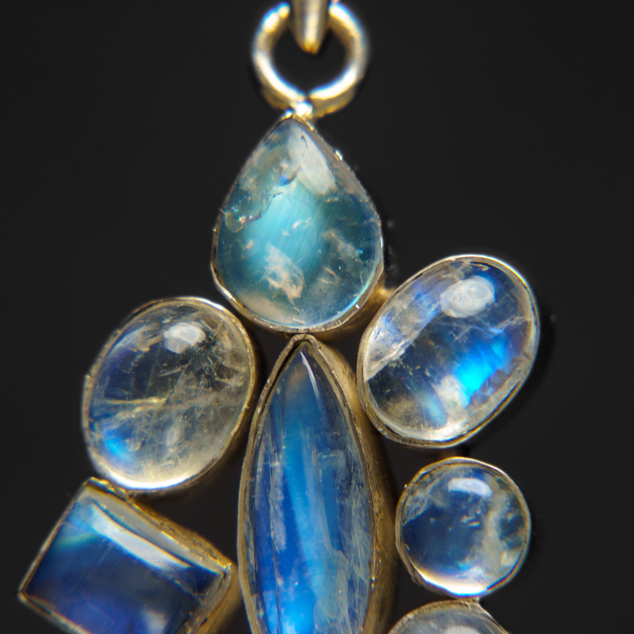 Sterling Silver Moonstone Gemstone Pendant with 18" Sterling Silver Chain