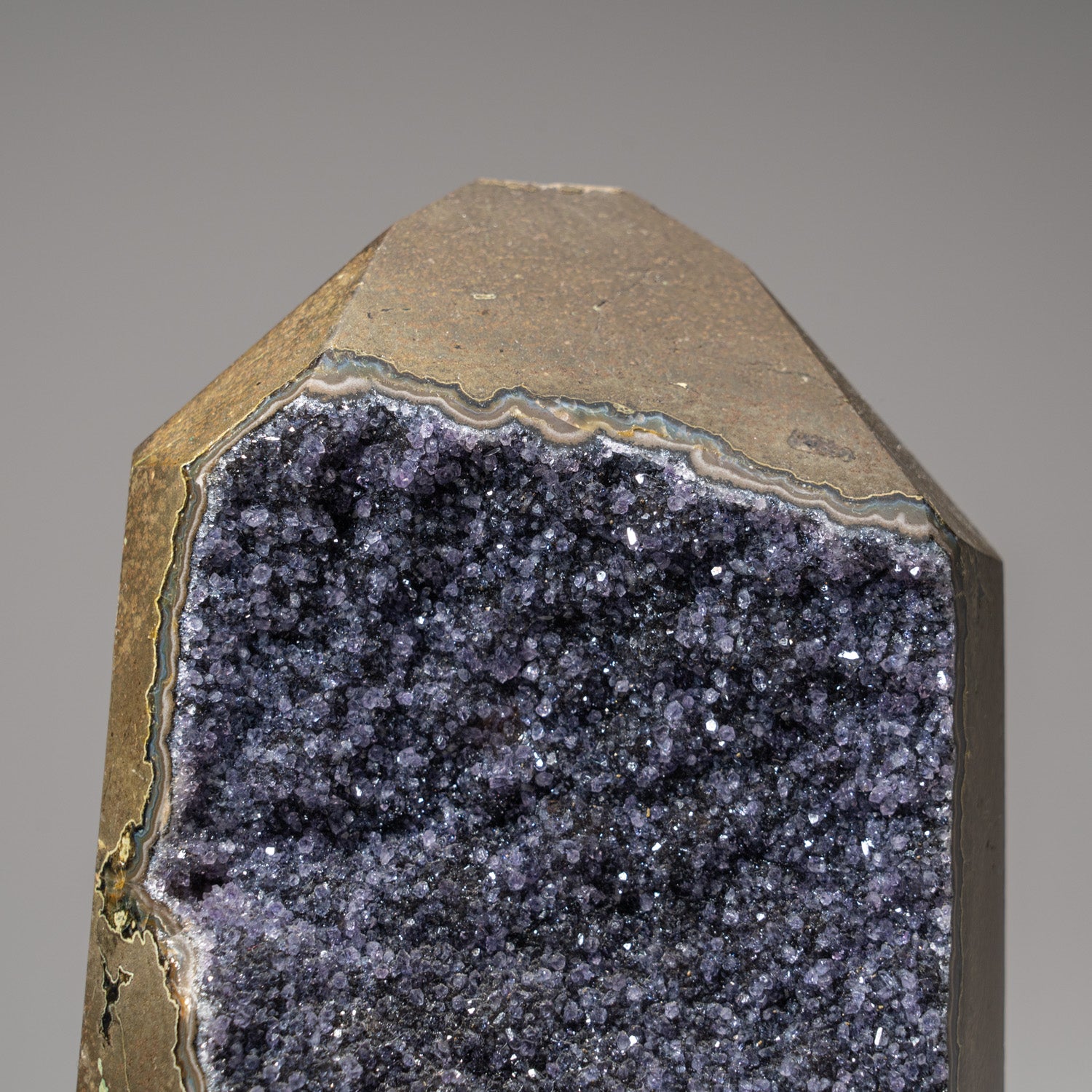 Genuine Polished Amethyst Crystal Geode Point From Brazil (4.5 lbs)