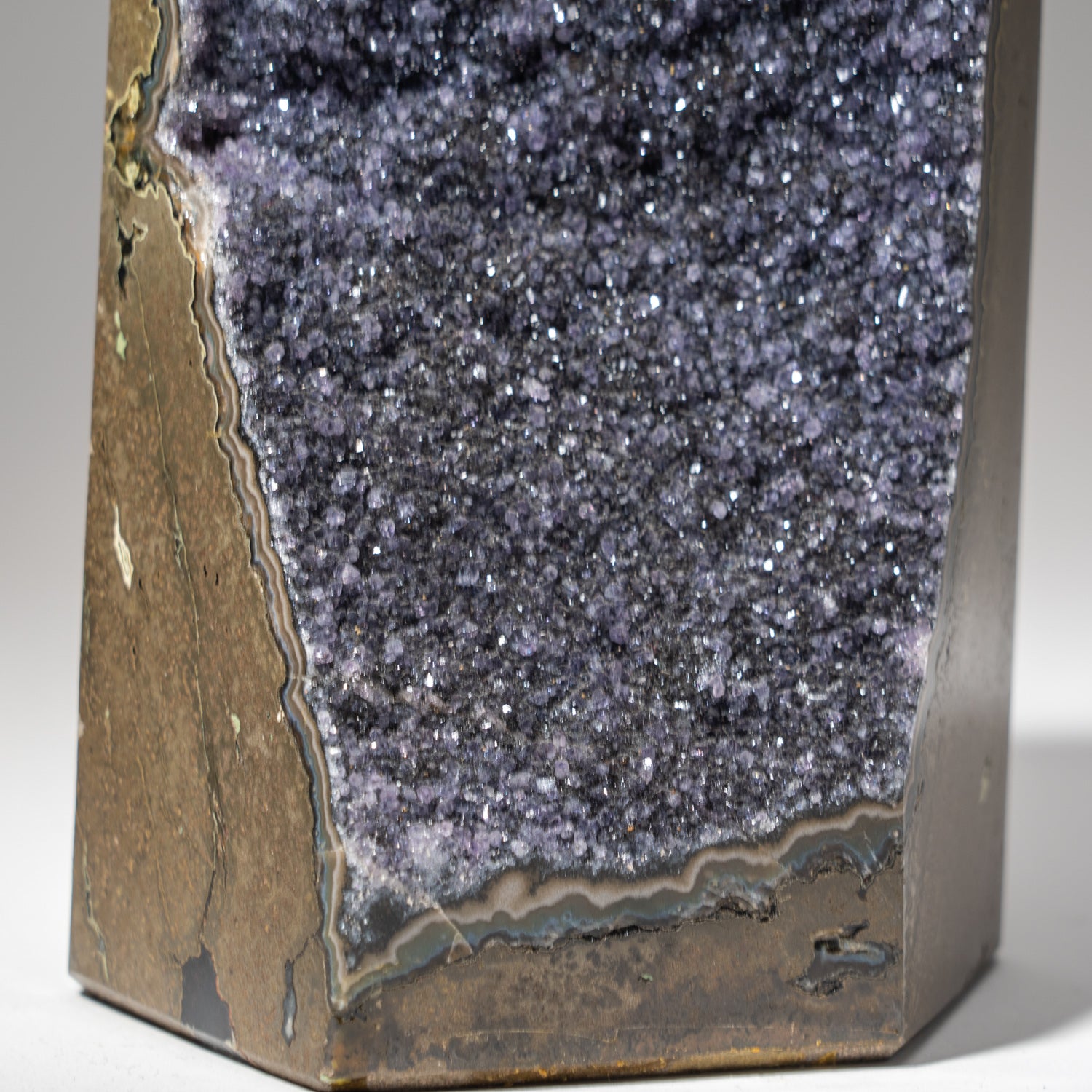 Genuine Polished Amethyst Crystal Geode Point From Brazil (4.5 lbs)