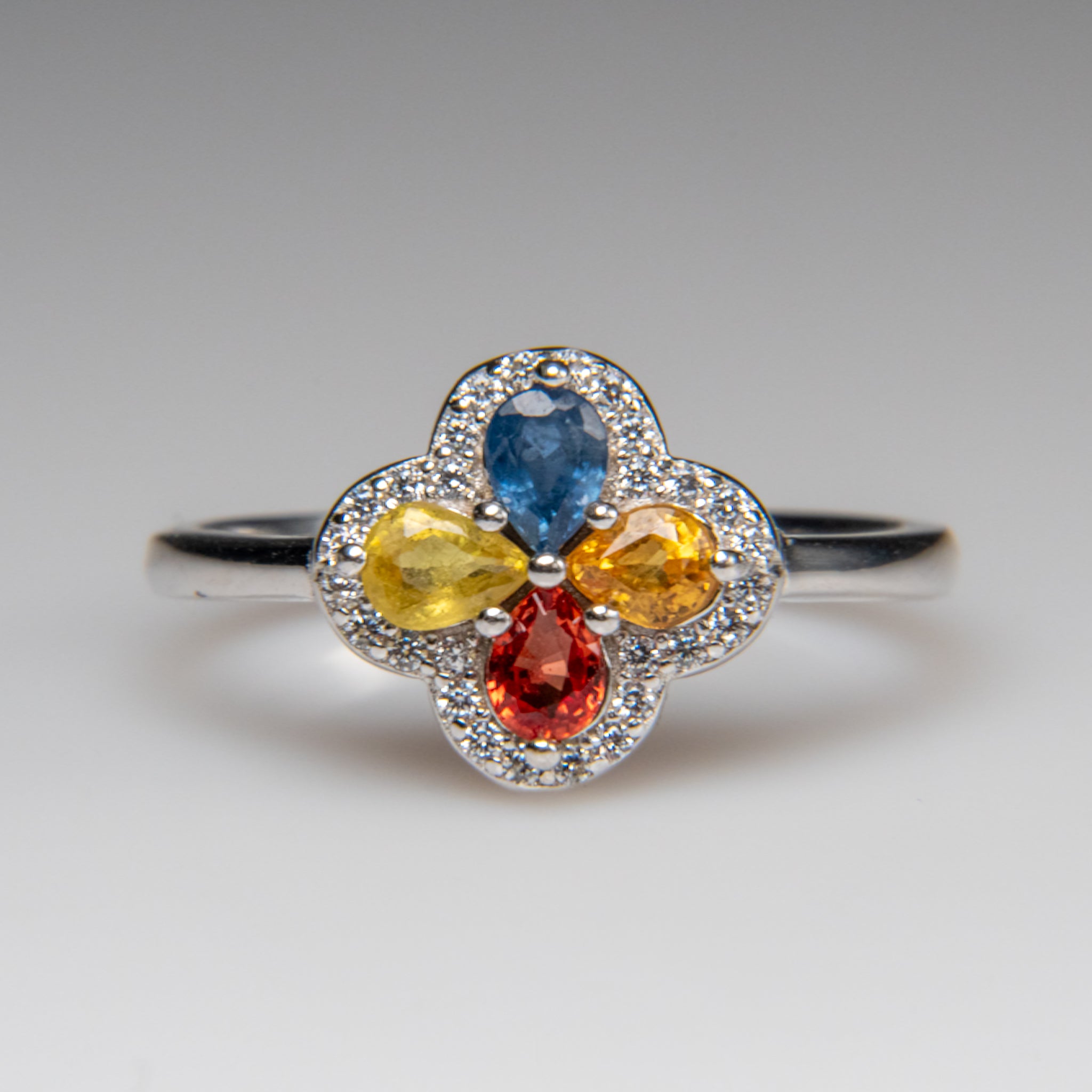 Gemstone Sterling Silver Ring (Size 7)