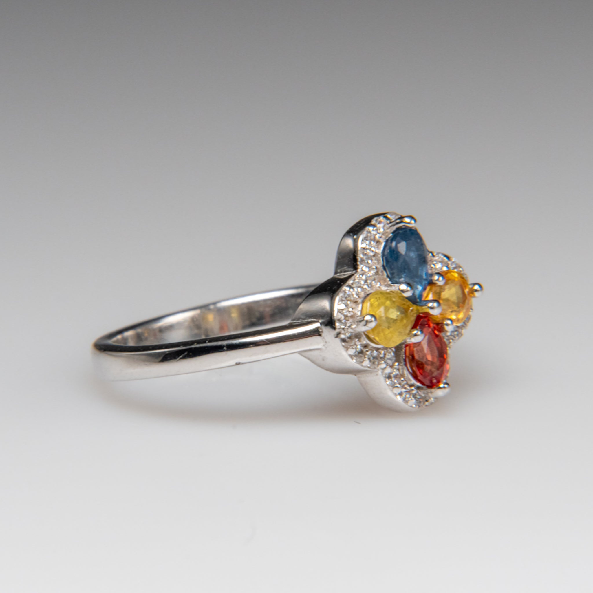 Gemstone Sterling Silver Ring (Size 7)