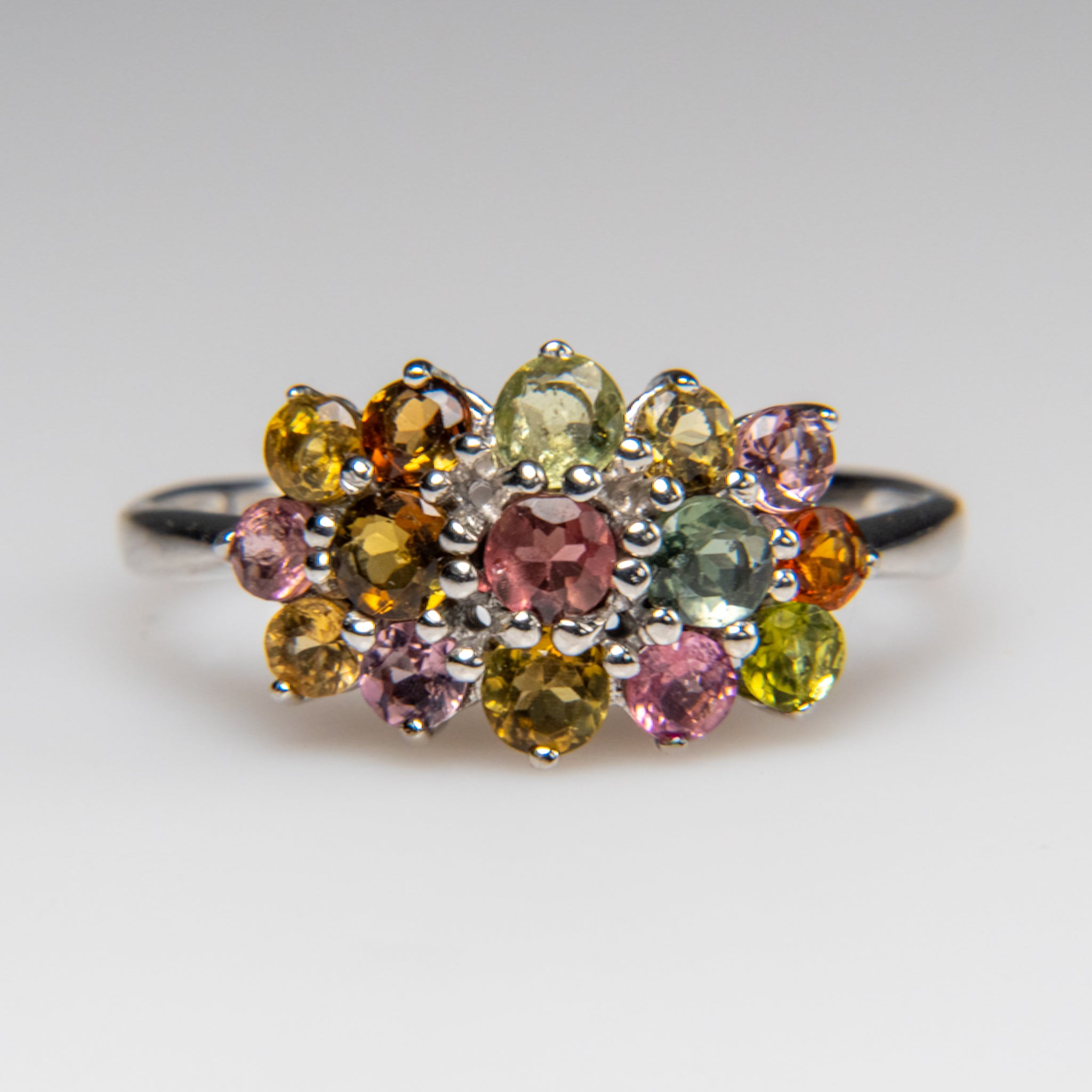 Gemstone Sterling Silver Ring (Size 7.5)