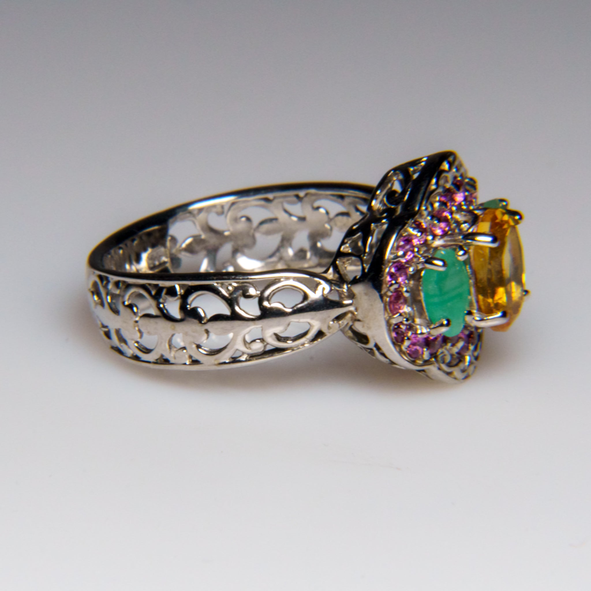 Gemstone Sterling Silver Ring (Size 6.5)