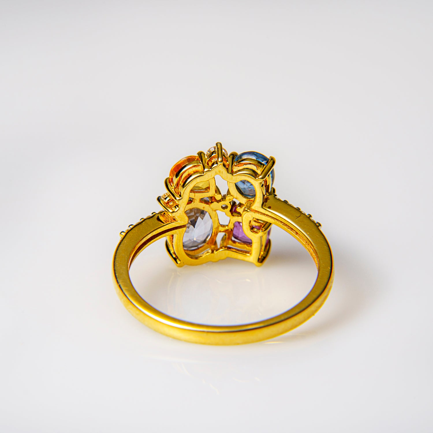 14k Yellow Gold Multi Sapphire (2.55ct.) Ring