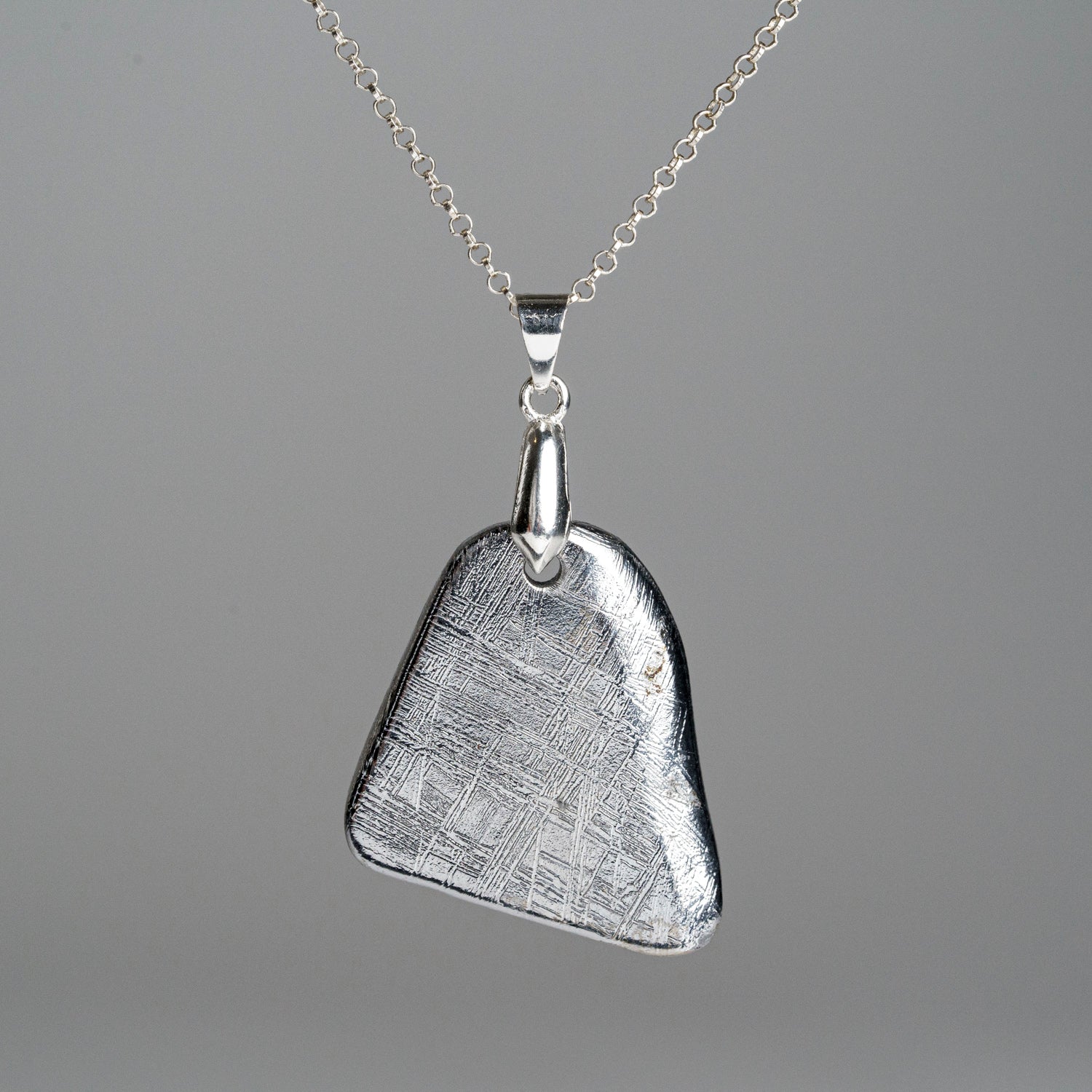 Genuine Muonionalusta Meteorite Pendant (17.5 grams) with 18" Sterling Silver Chain