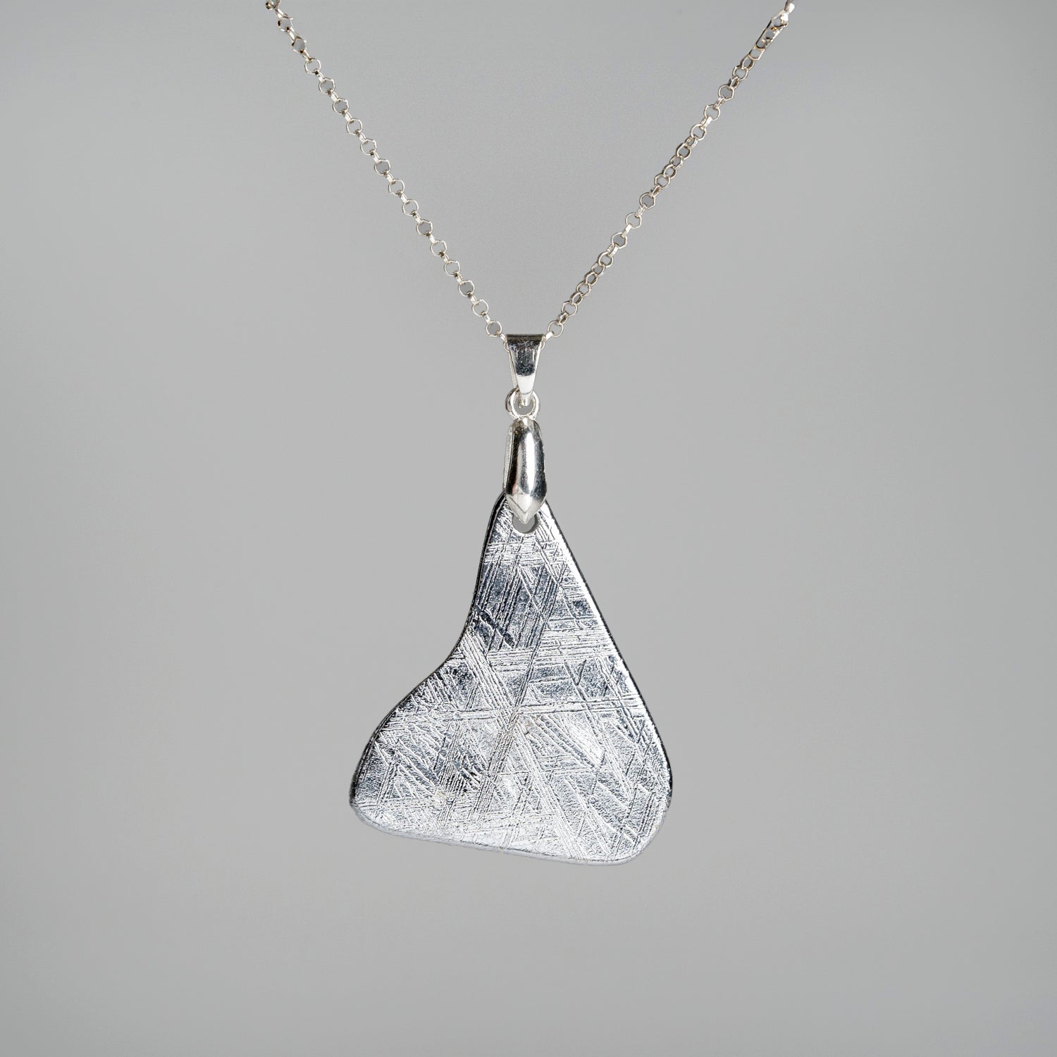 Genuine Muonionalusta Meteorite Pendant (18.1 grams) with 18" Sterling Silver Chain