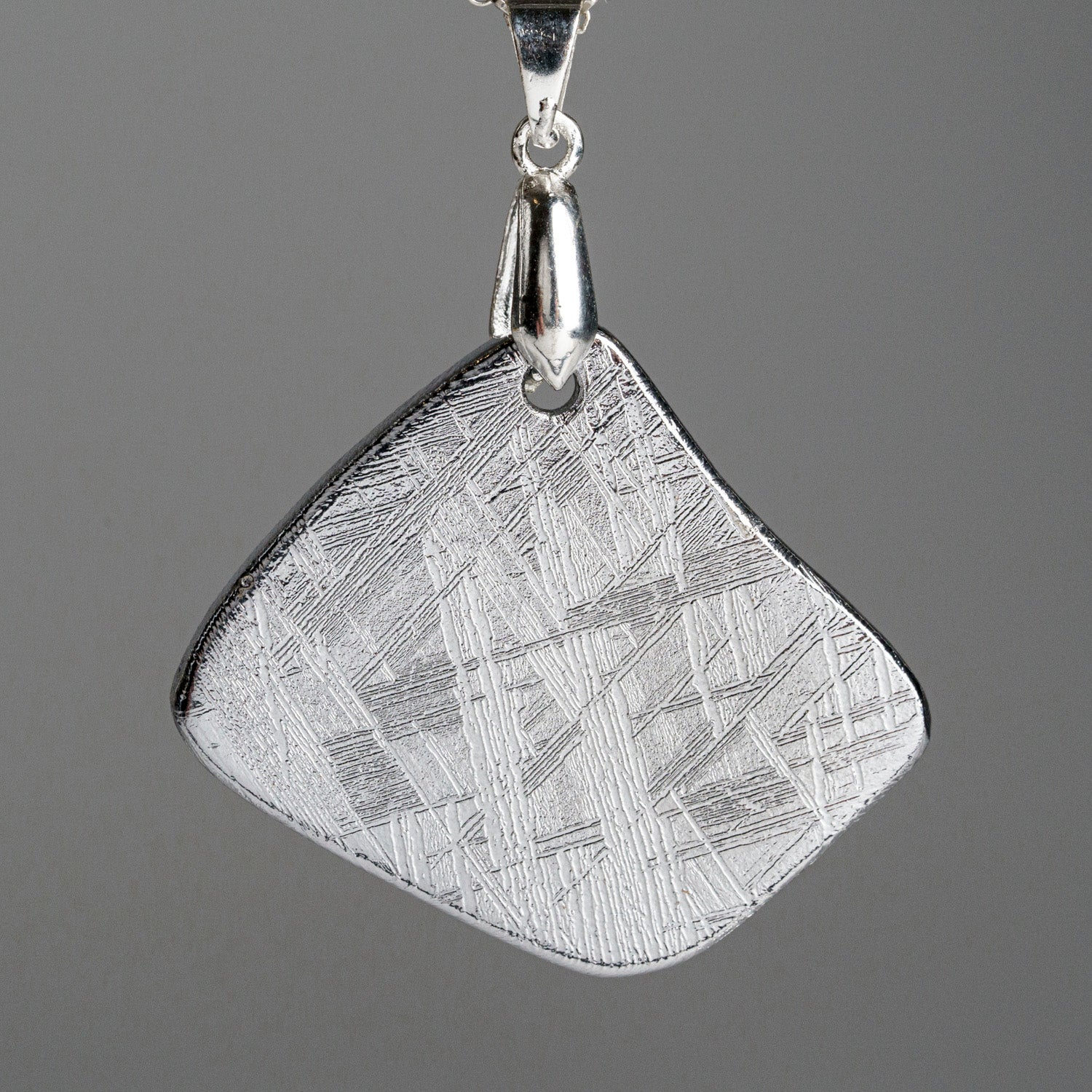 Genuine Muonionalusta Meteorite Pendant (21.9 grams) with 18" Sterling Silver Chain