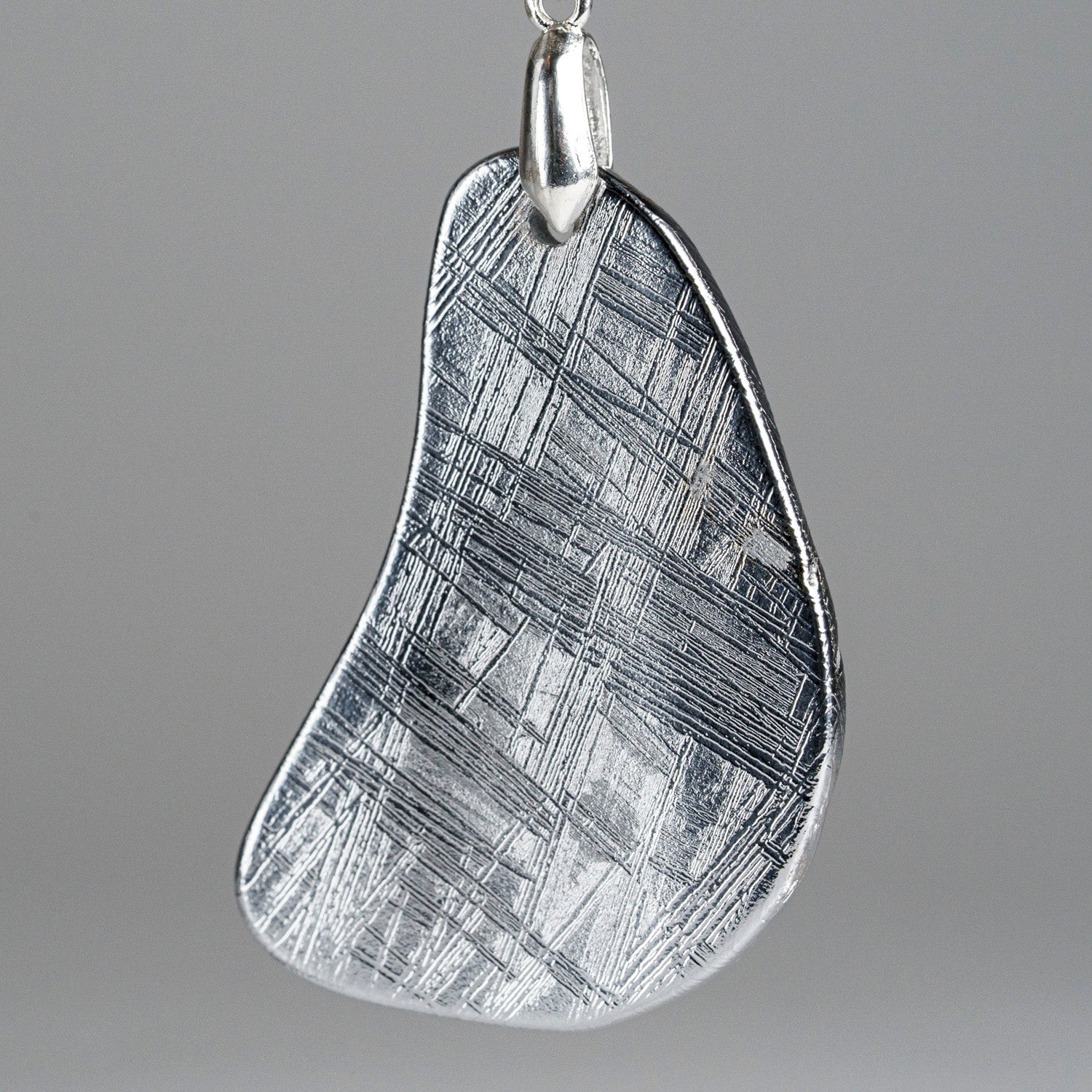 Genuine Muonionalusta Meteorite Pendant (22.7 grams) with 18" Sterling Silver Chain