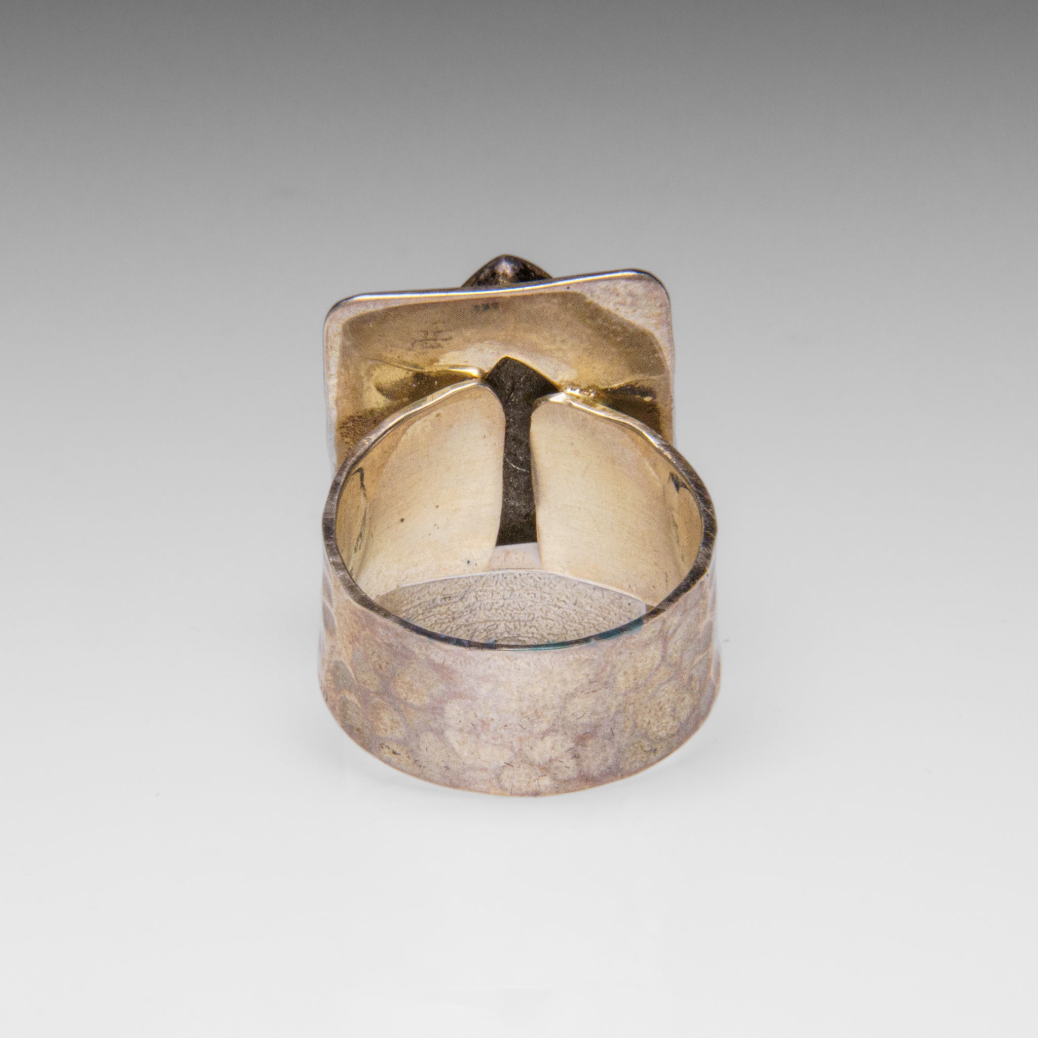 Genuine Seymchan Meteorite Ring in Sterling Silver