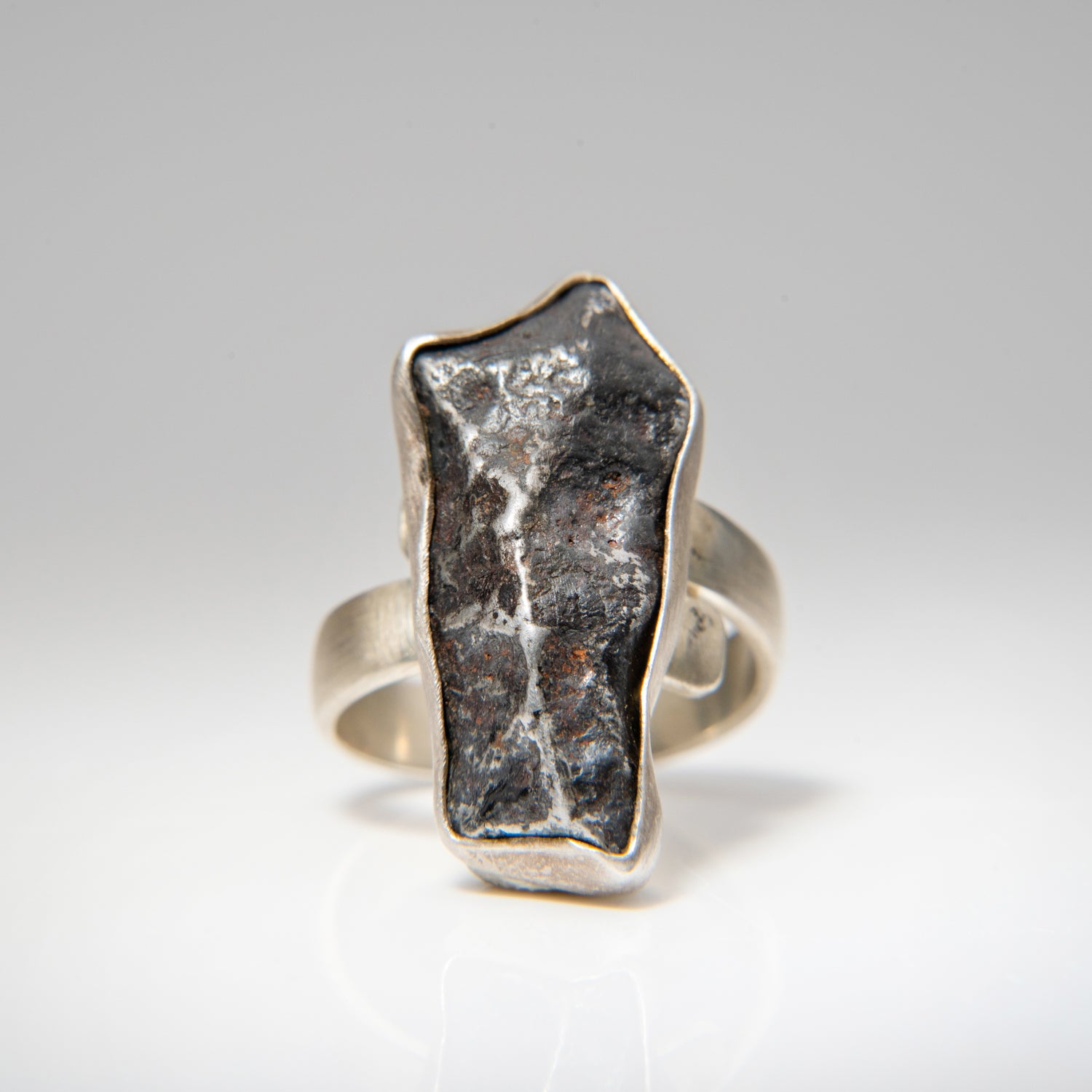 Genuine Canyon Diablo Meteorite Adjustable Ring