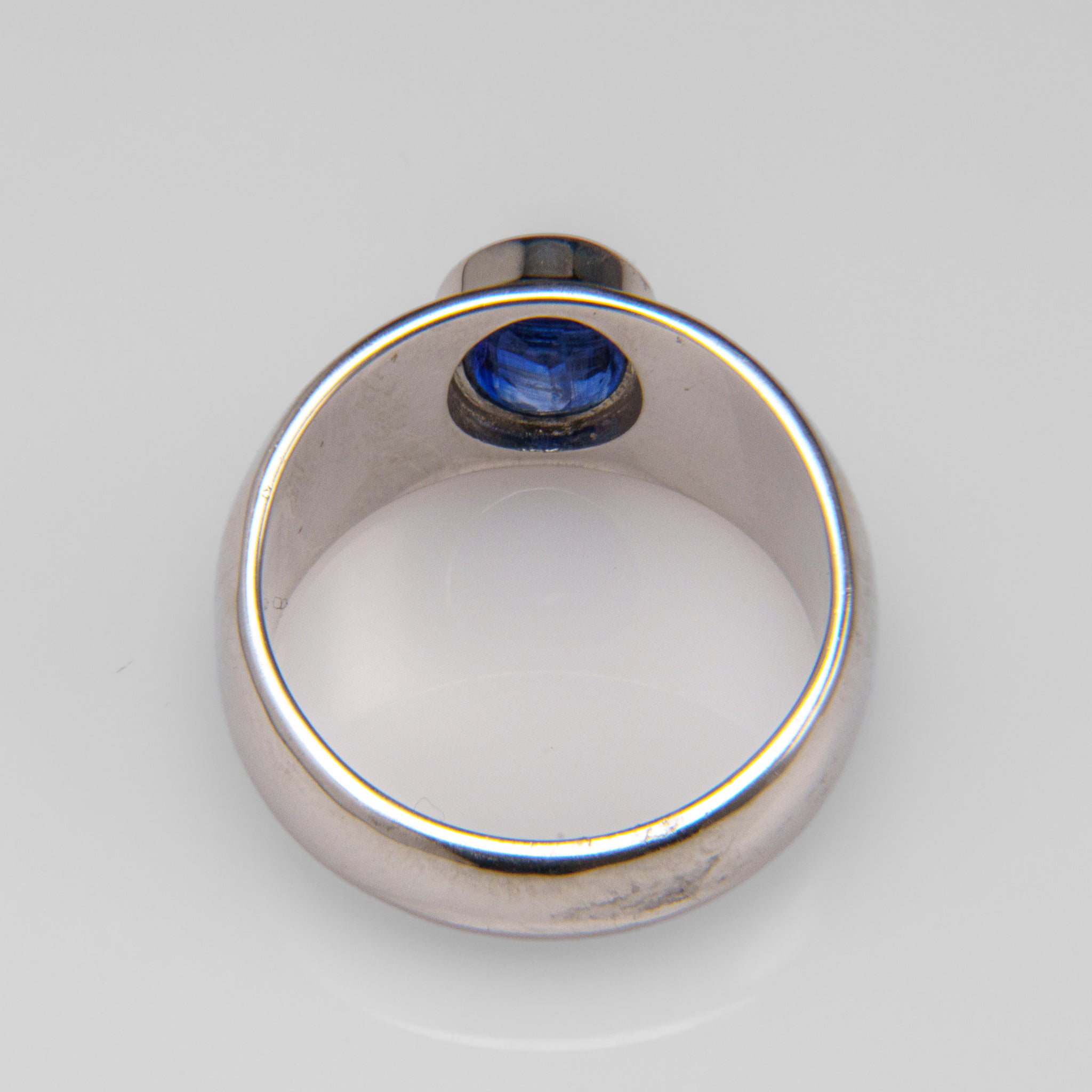 Genuine Kyanite Sterling Silver Men's Ring (Size 10.5)